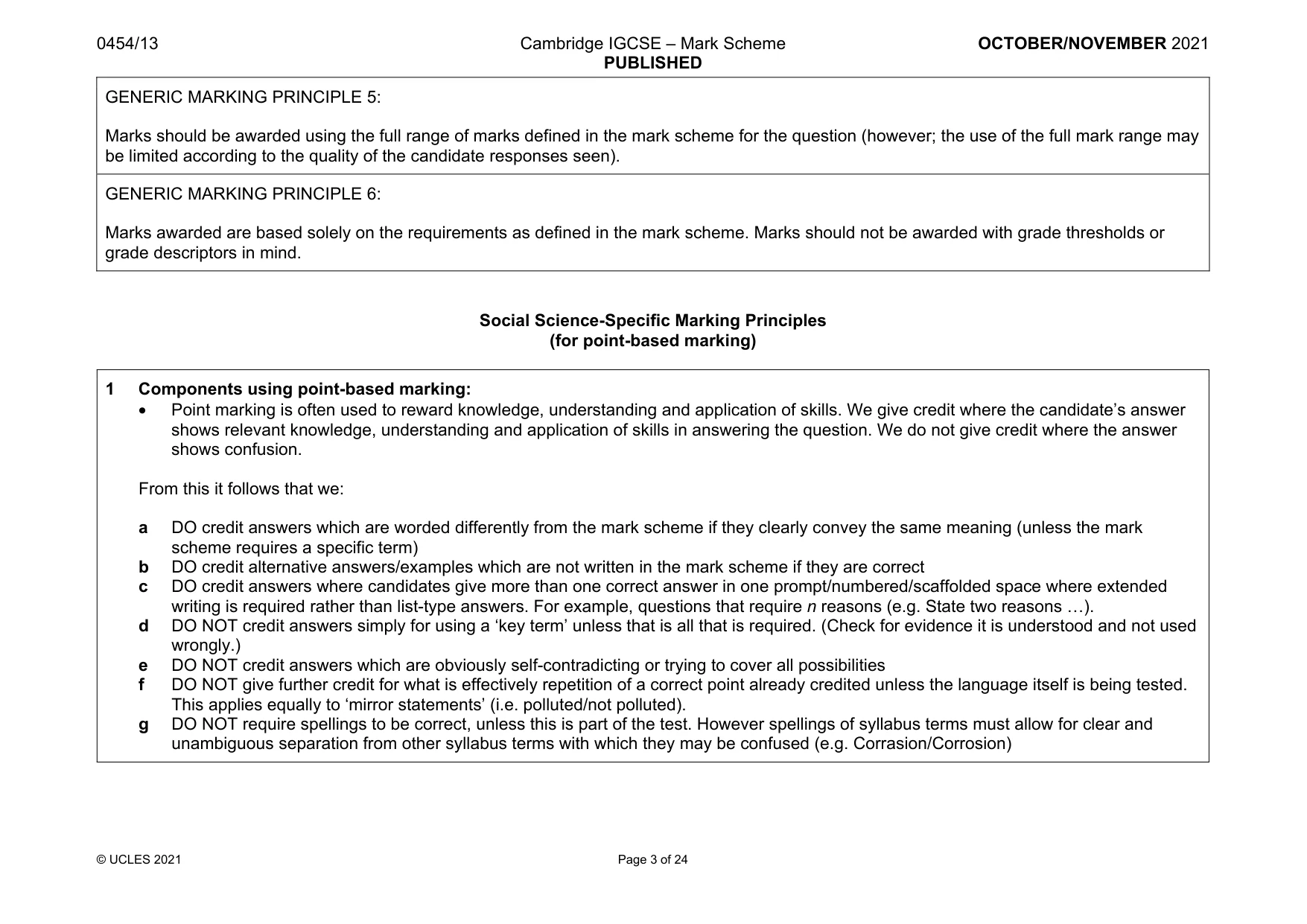 Mark scheme, page 3 of 24