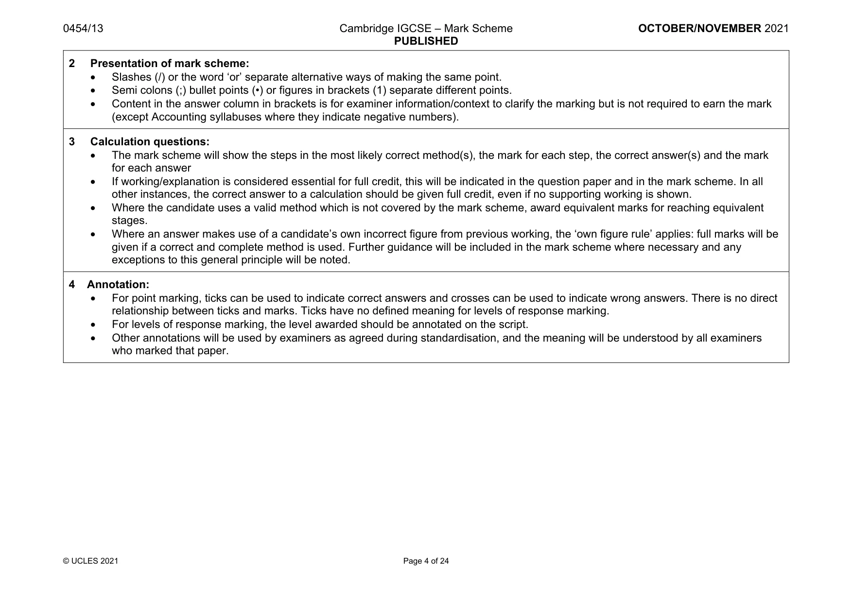 Mark scheme, page 4 of 24