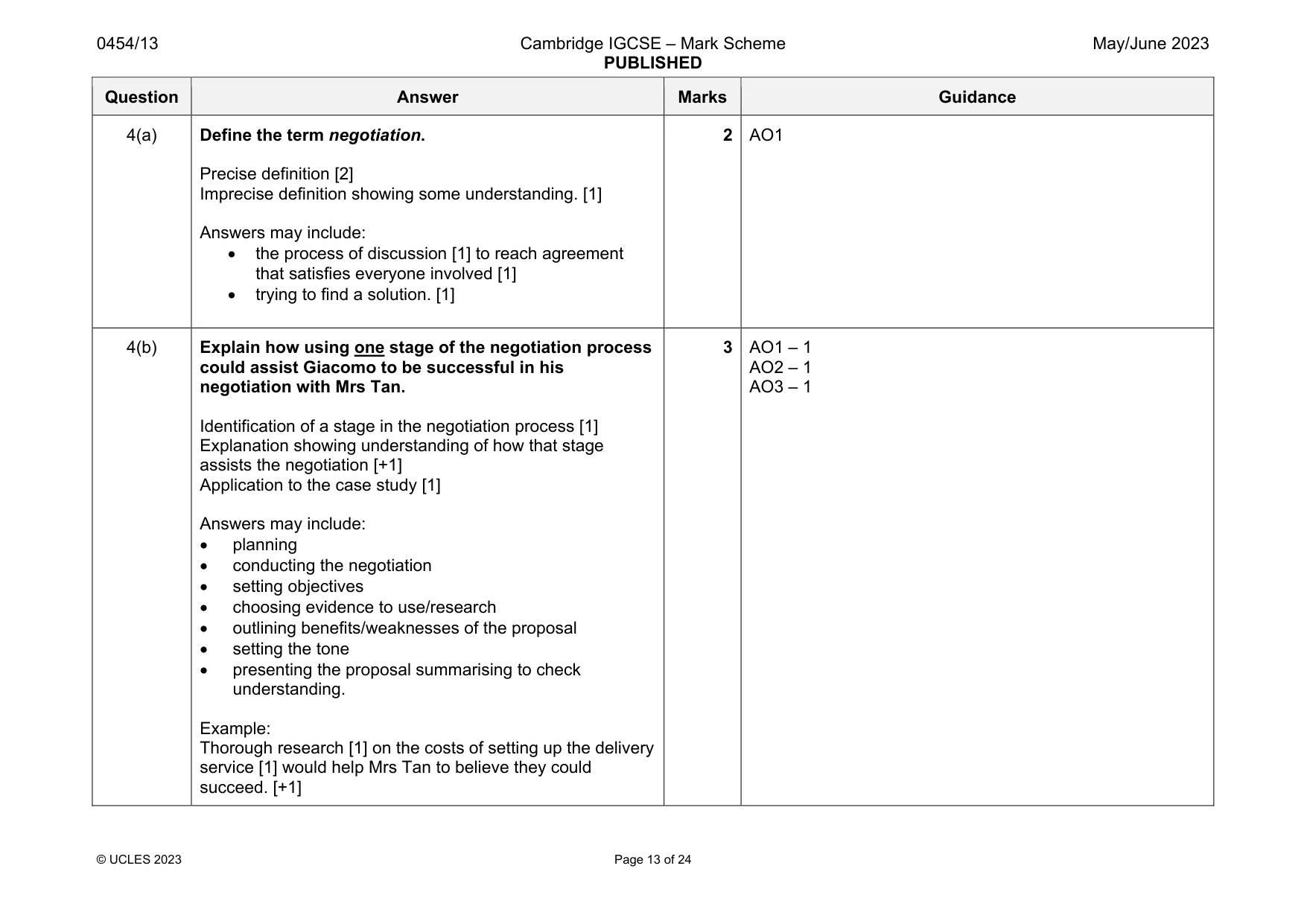 Mark scheme, page 13 of 24