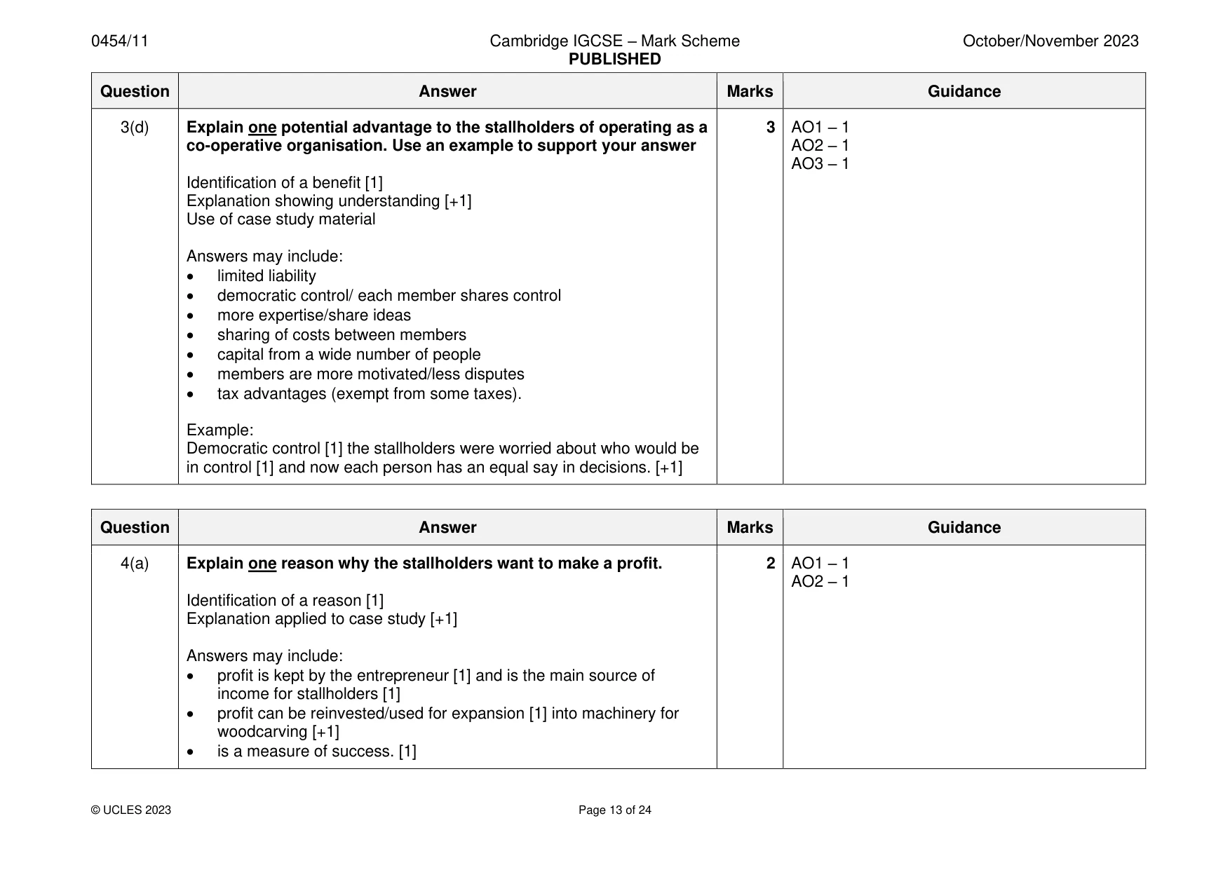 Mark scheme, page 13 of 24