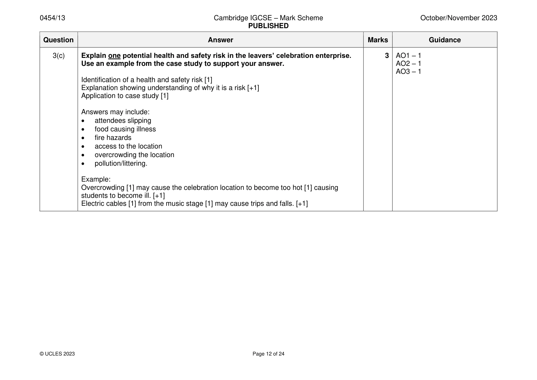 Mark scheme, page 12 of 24