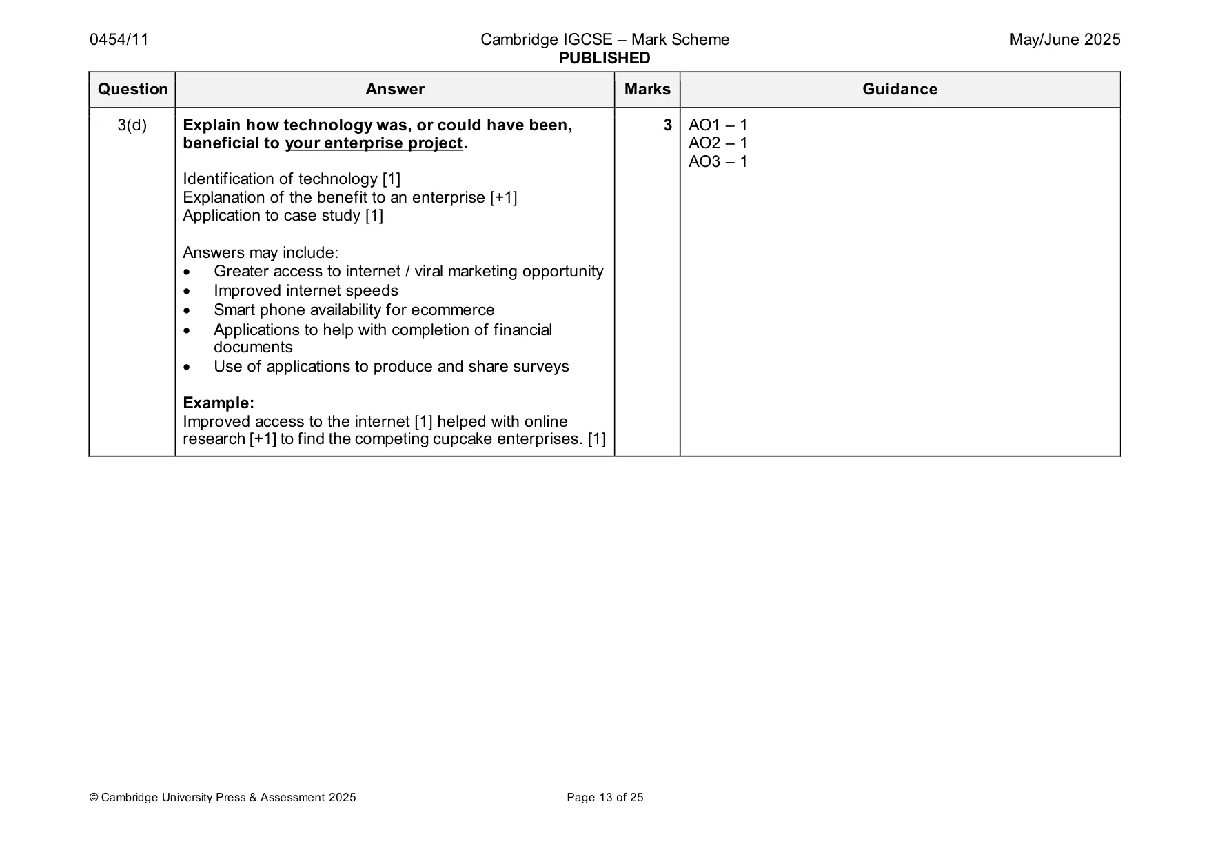 Mark scheme, page 13 of 25