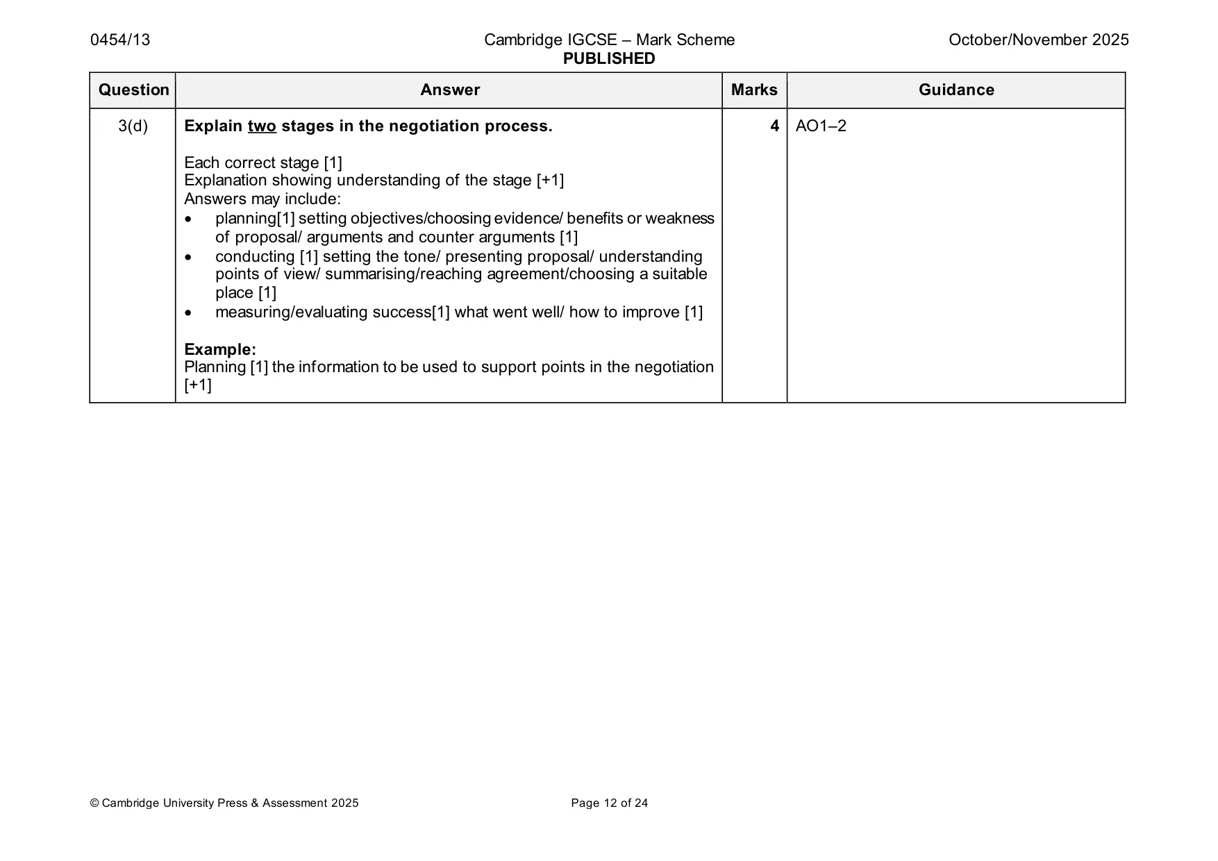 Mark scheme, page 12 of 24