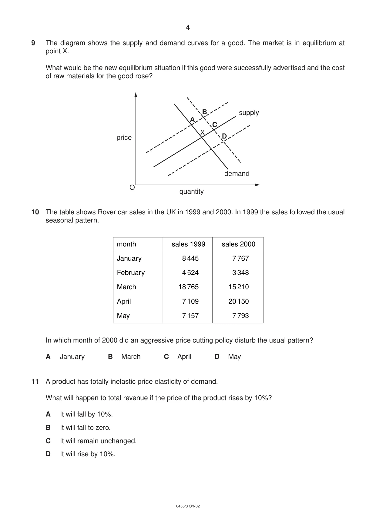 Cambridge IGCSE Economics 0455 2002 Oct/Nov Paper 3 · Variant 1 question paper, page 4 of 12
