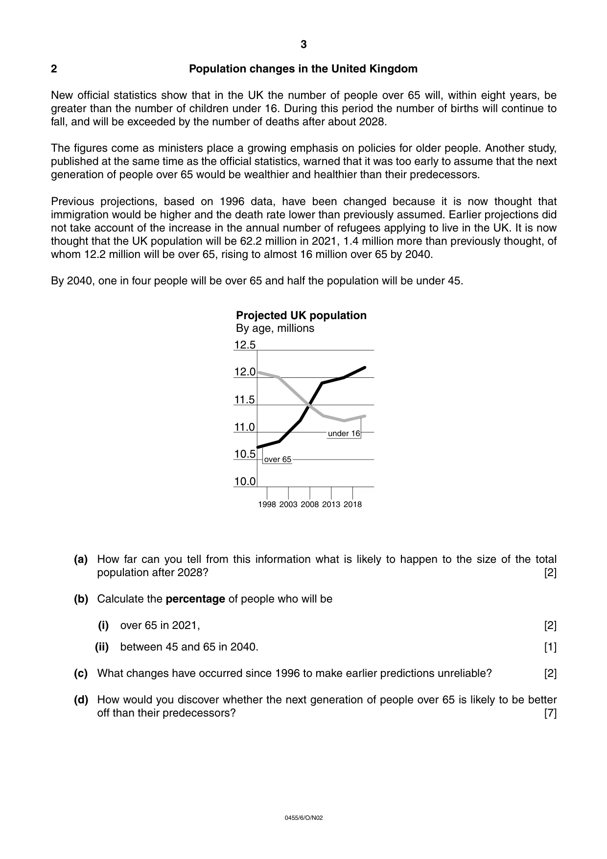 Cambridge IGCSE Economics 0455 2002 Oct/Nov Paper 6 · Variant 1 question paper, page 3 of 4
