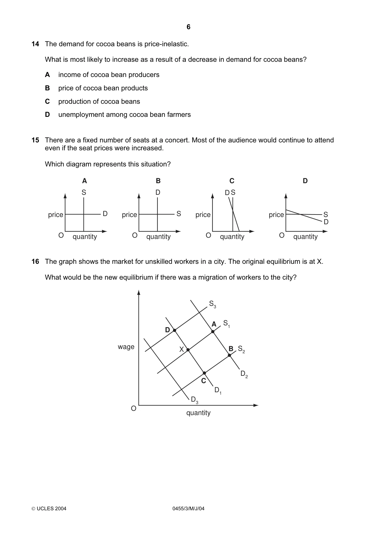 Cambridge IGCSE Economics 0455 2004 May/June Paper 3 · Variant 1 question paper, page 6 of 16