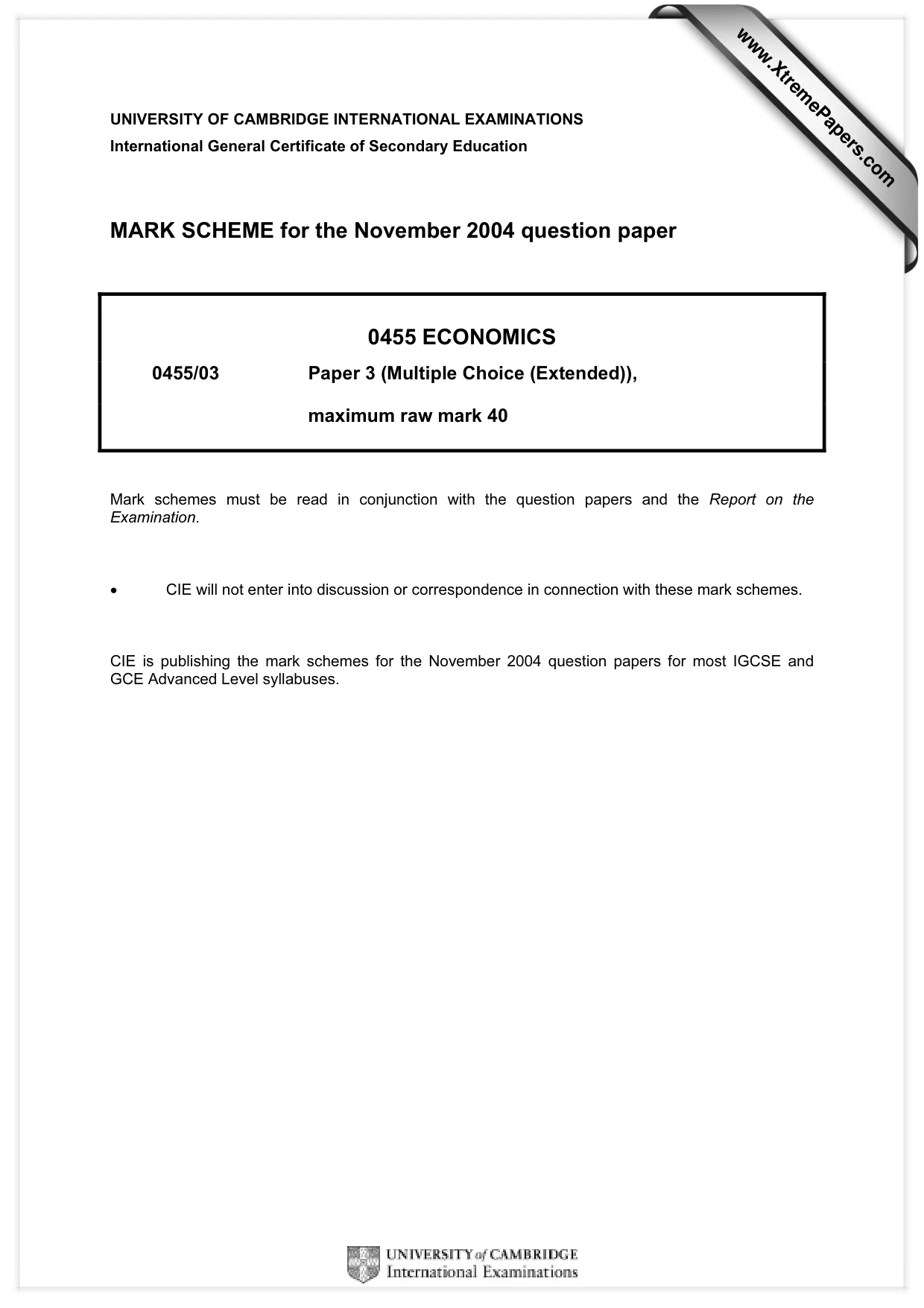 Mark scheme, page 1 of 4