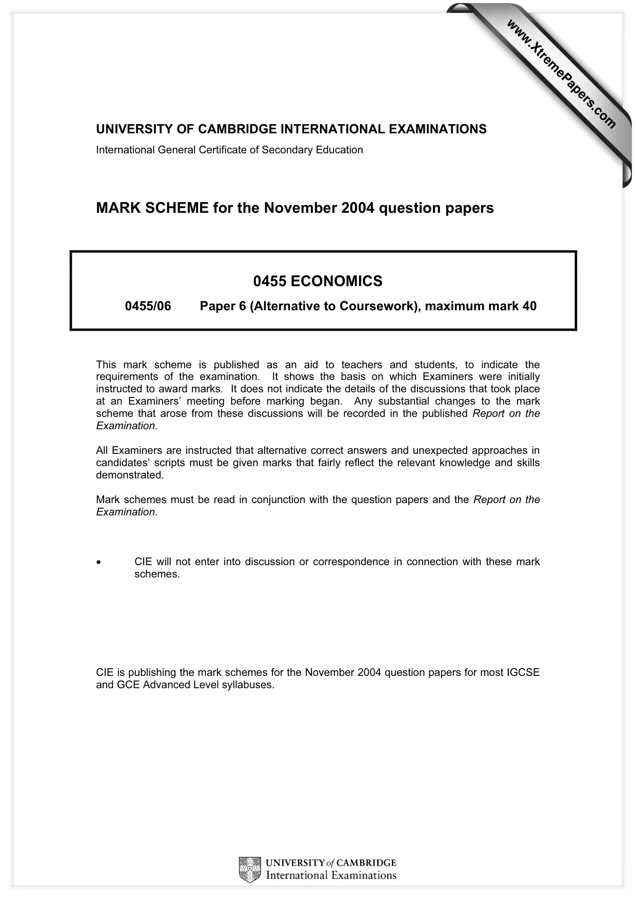 Mark scheme, page 1 of 5
