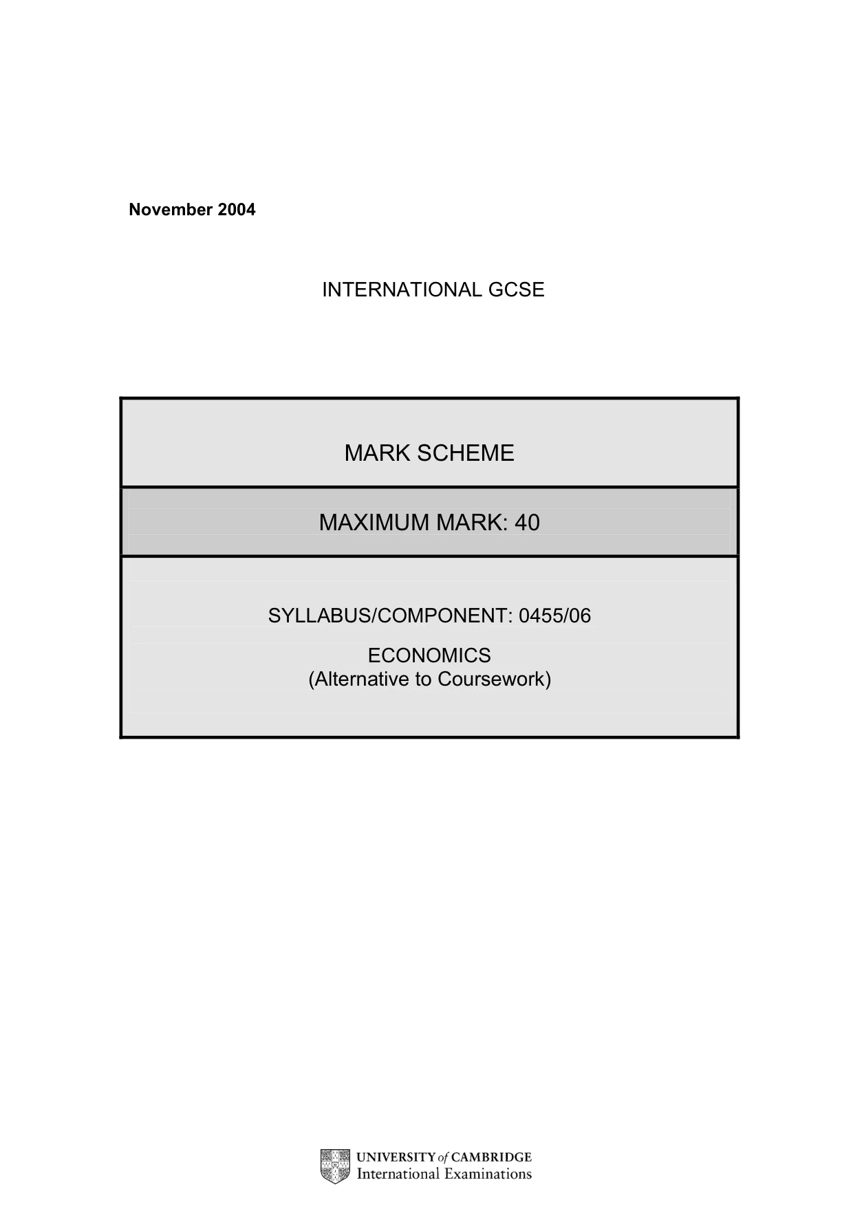 Mark scheme, page 3 of 5