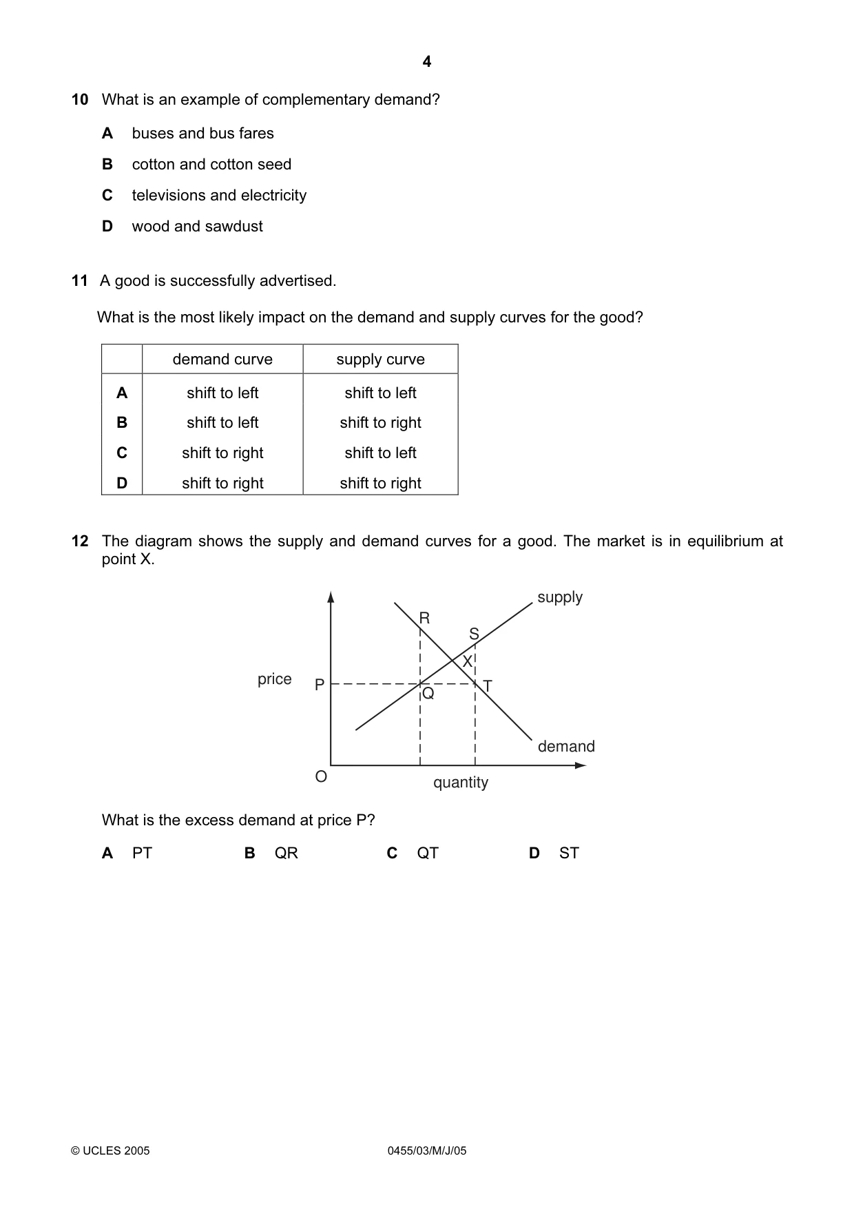 Cambridge IGCSE Economics 0455 2005 May/June Paper 3 · Variant 1 question paper, page 4 of 12
