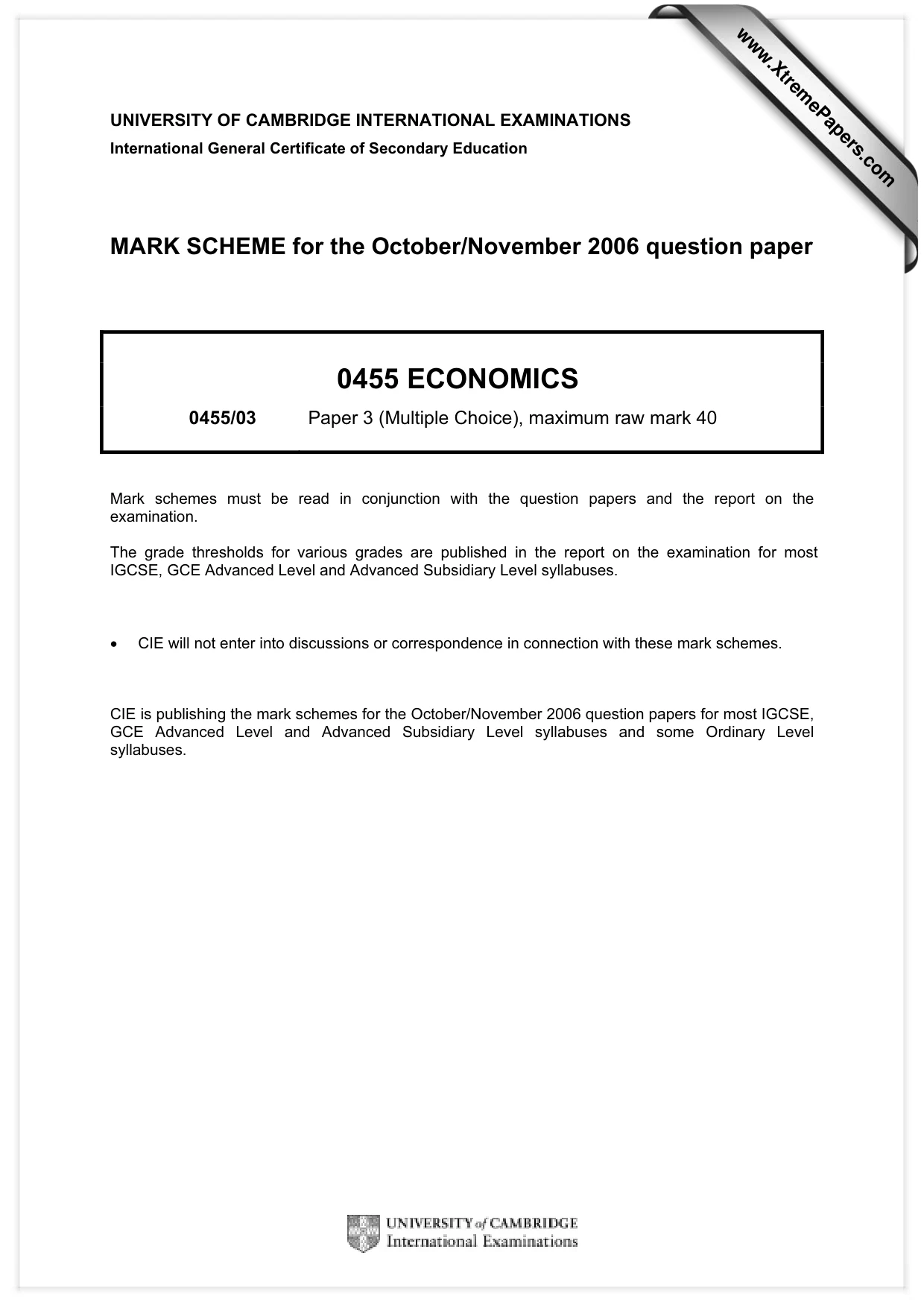 Mark scheme, page 1 of 2