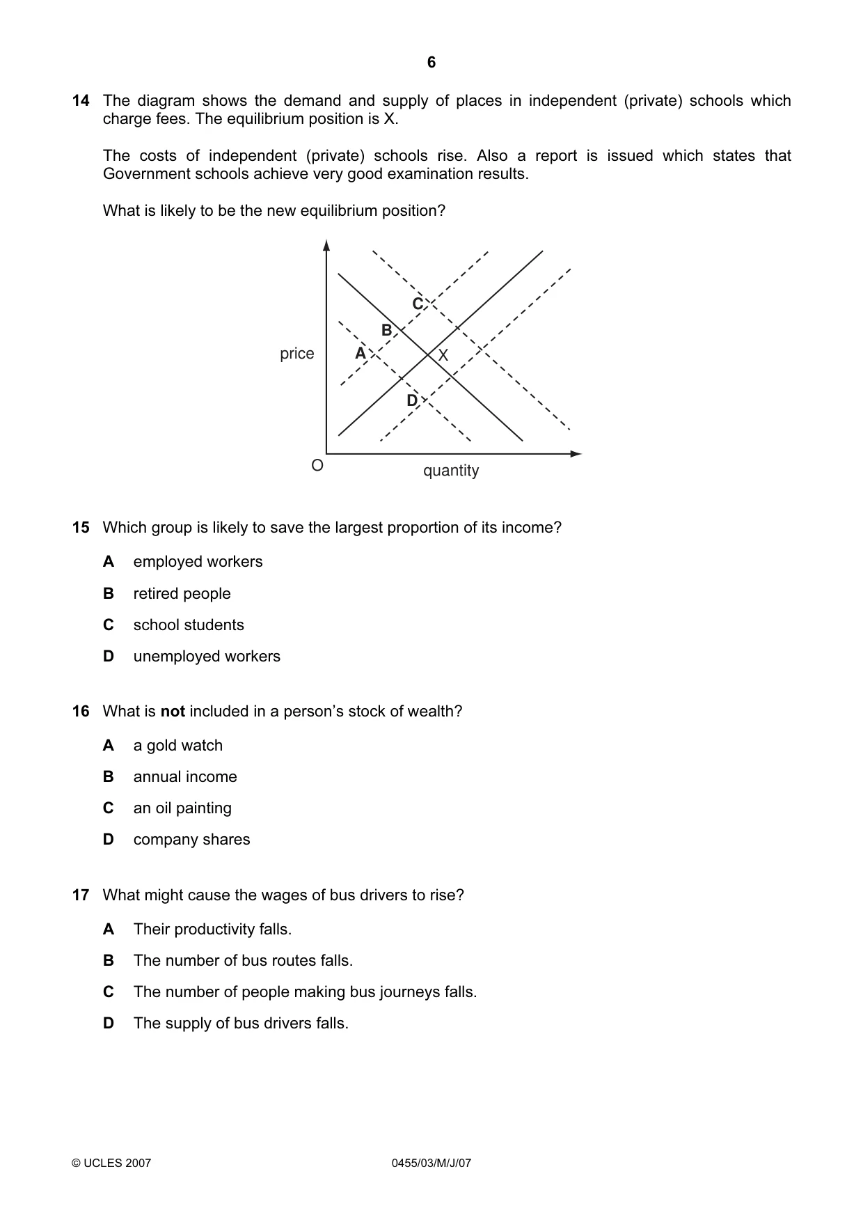 Cambridge IGCSE Economics 0455 2007 May/June Paper 3 · Variant 1 question paper, page 6 of 12