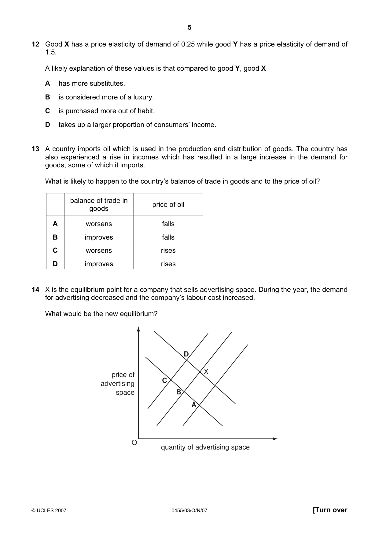 Cambridge IGCSE Economics 0455 2007 Oct/Nov Paper 3 · Variant 1 question paper, page 5 of 12