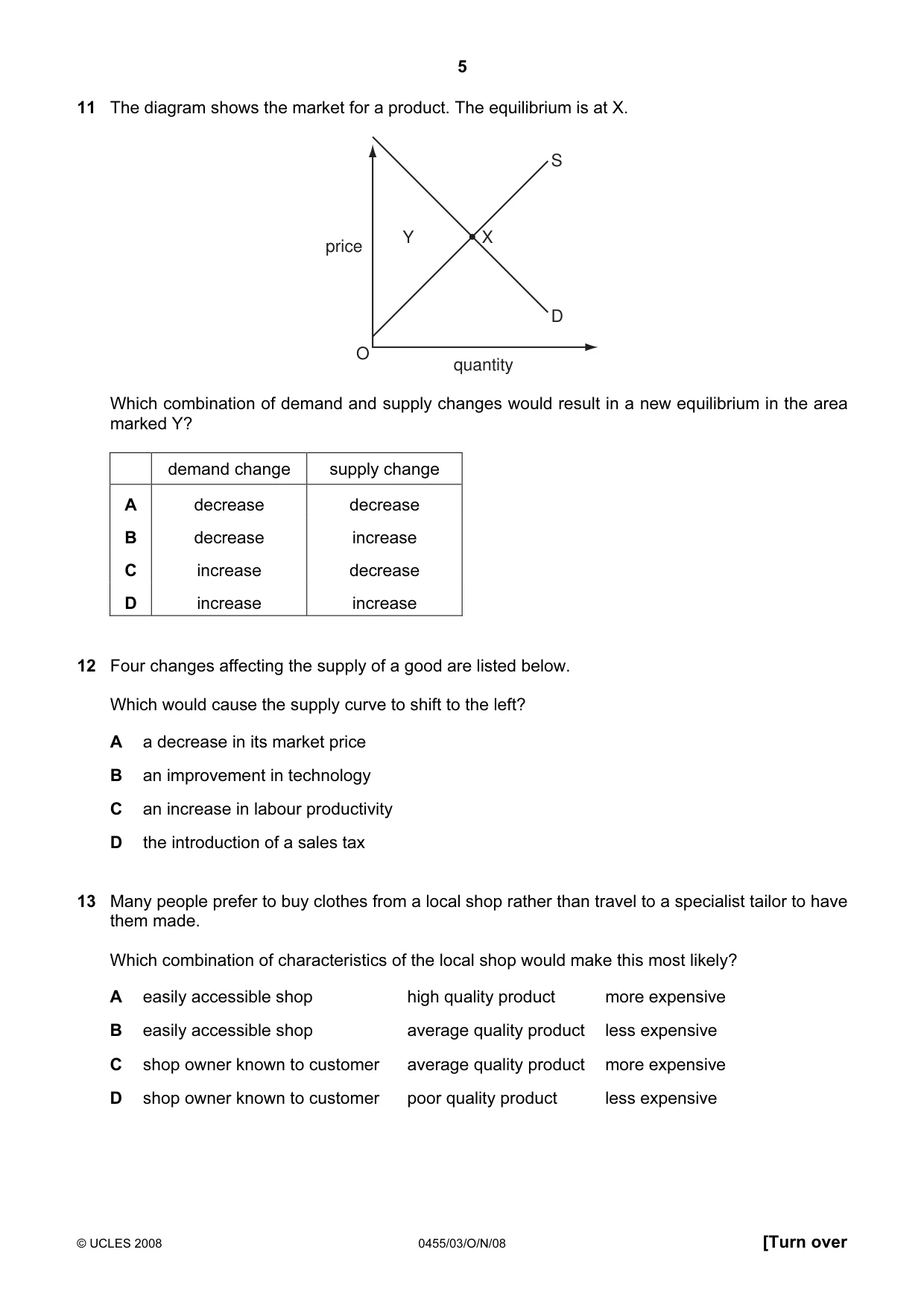 Cambridge IGCSE Economics 0455 2008 Oct/Nov Paper 3 · Variant 1 question paper, page 5 of 12