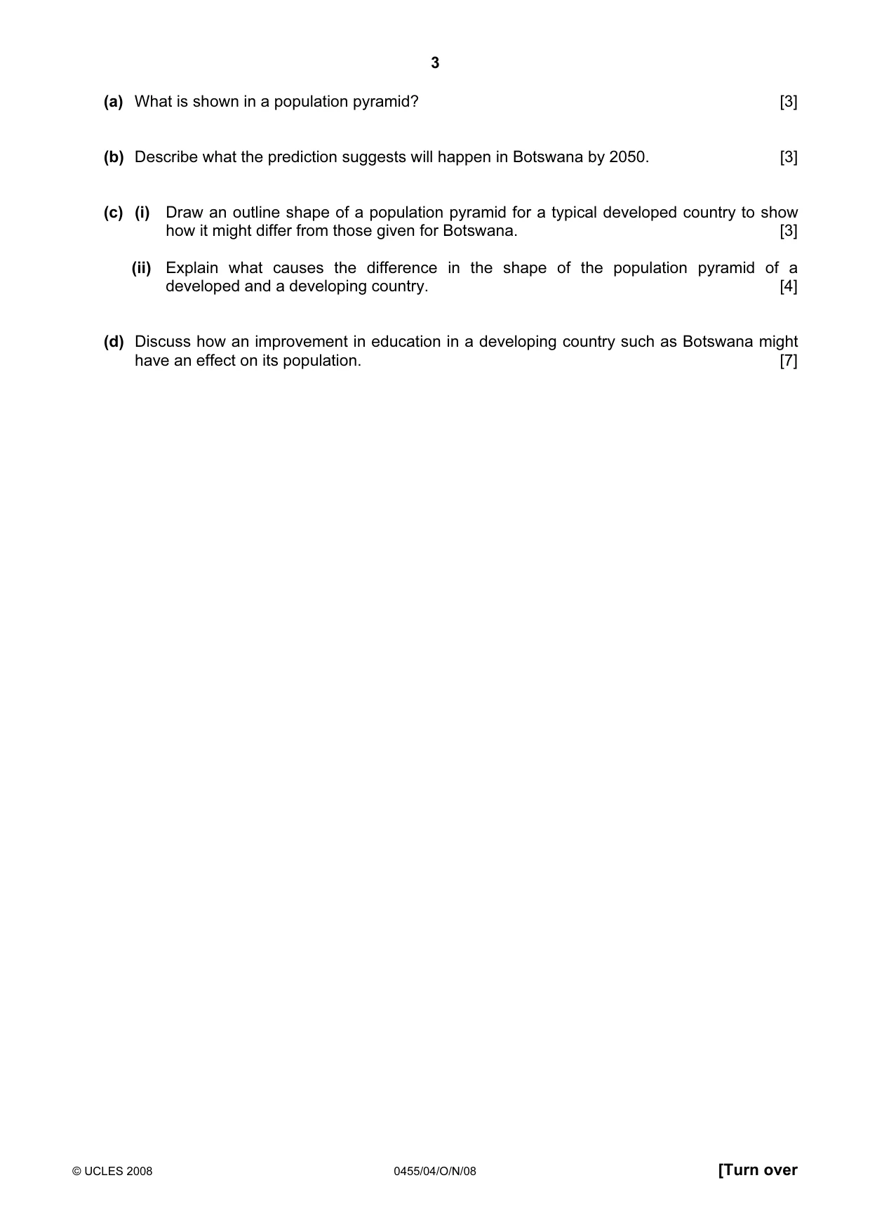 Cambridge IGCSE Economics 0455 2008 Oct/Nov Paper 4 · Variant 1 question paper, page 3 of 8