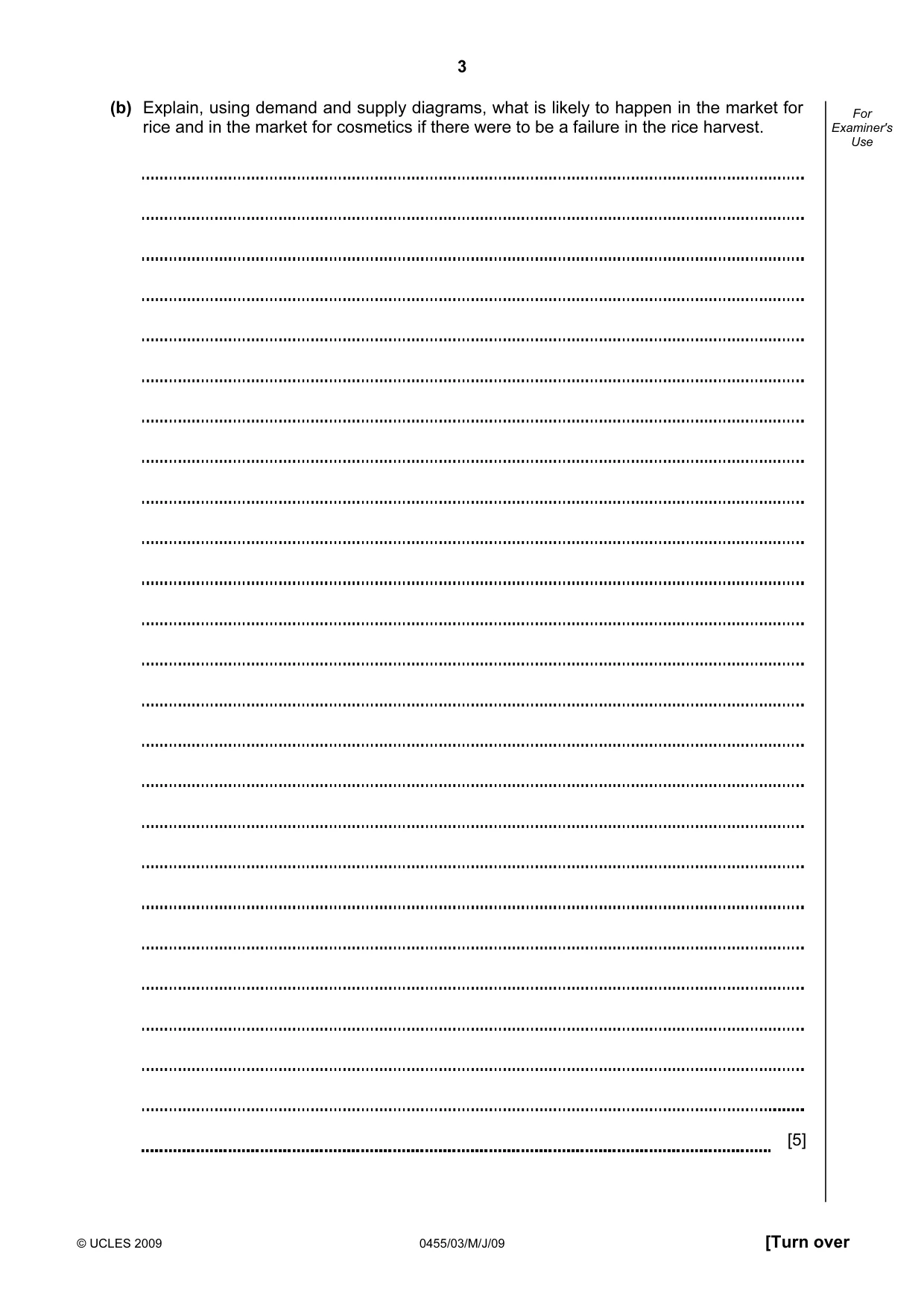 Cambridge IGCSE Economics 0455 2009 May/June Paper 3 · Variant 1 question paper, page 3 of 8