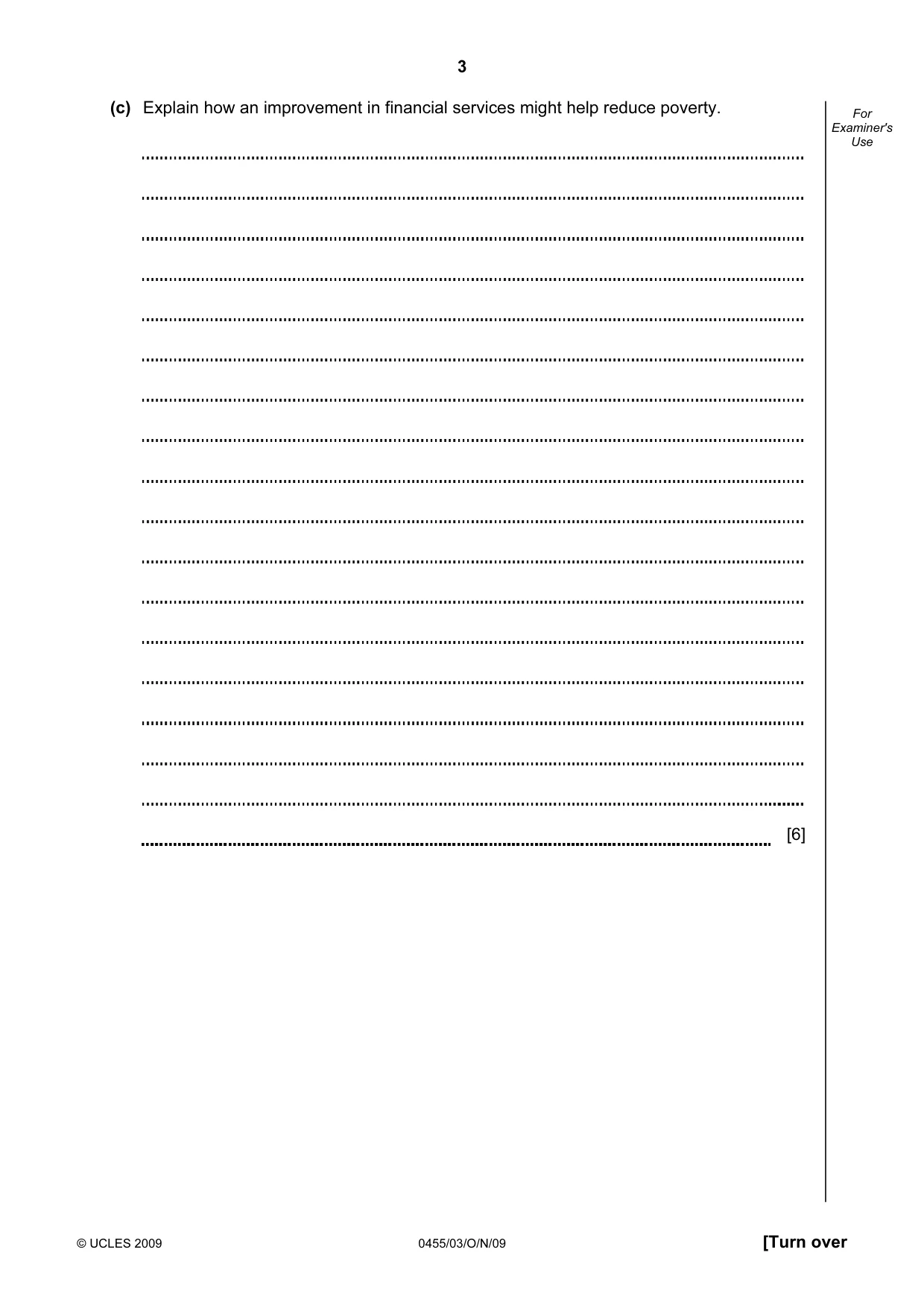 Cambridge IGCSE Economics 0455 2009 Oct/Nov Paper 3 · Variant 1 question paper, page 3 of 8