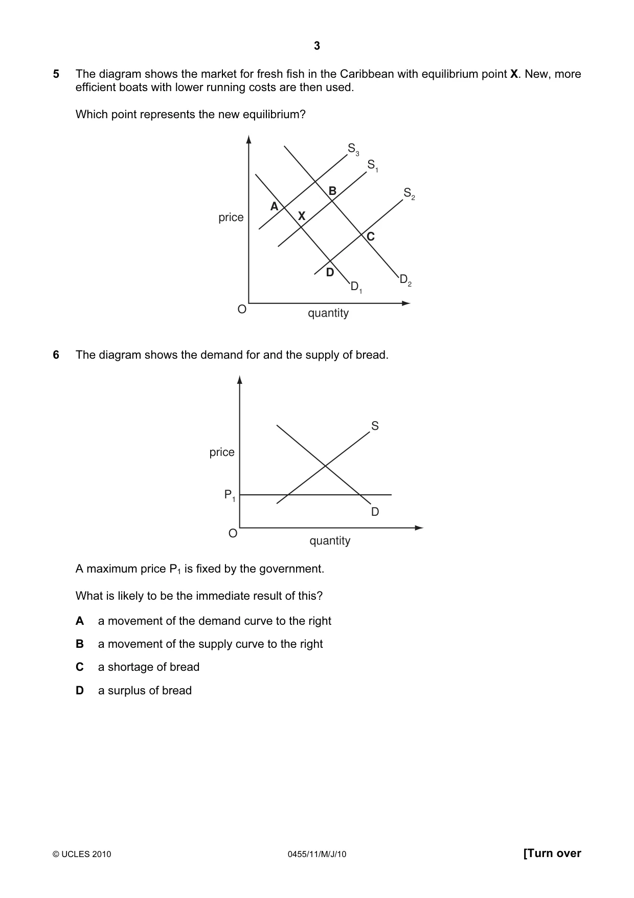 Cambridge IGCSE Economics 0455 2010 May/June Paper 1 · Variant 1 question paper, page 3 of 12
