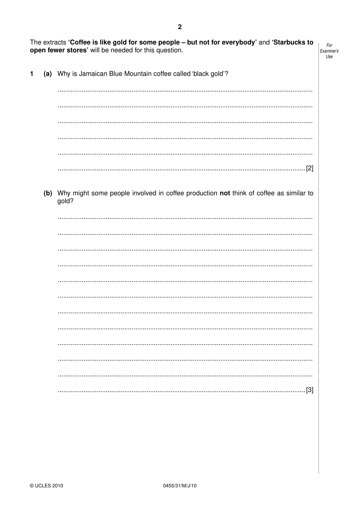 Cambridge IGCSE Economics 0455 2010 May/June Paper 3 · Variant 1 question paper, page 2 of 12