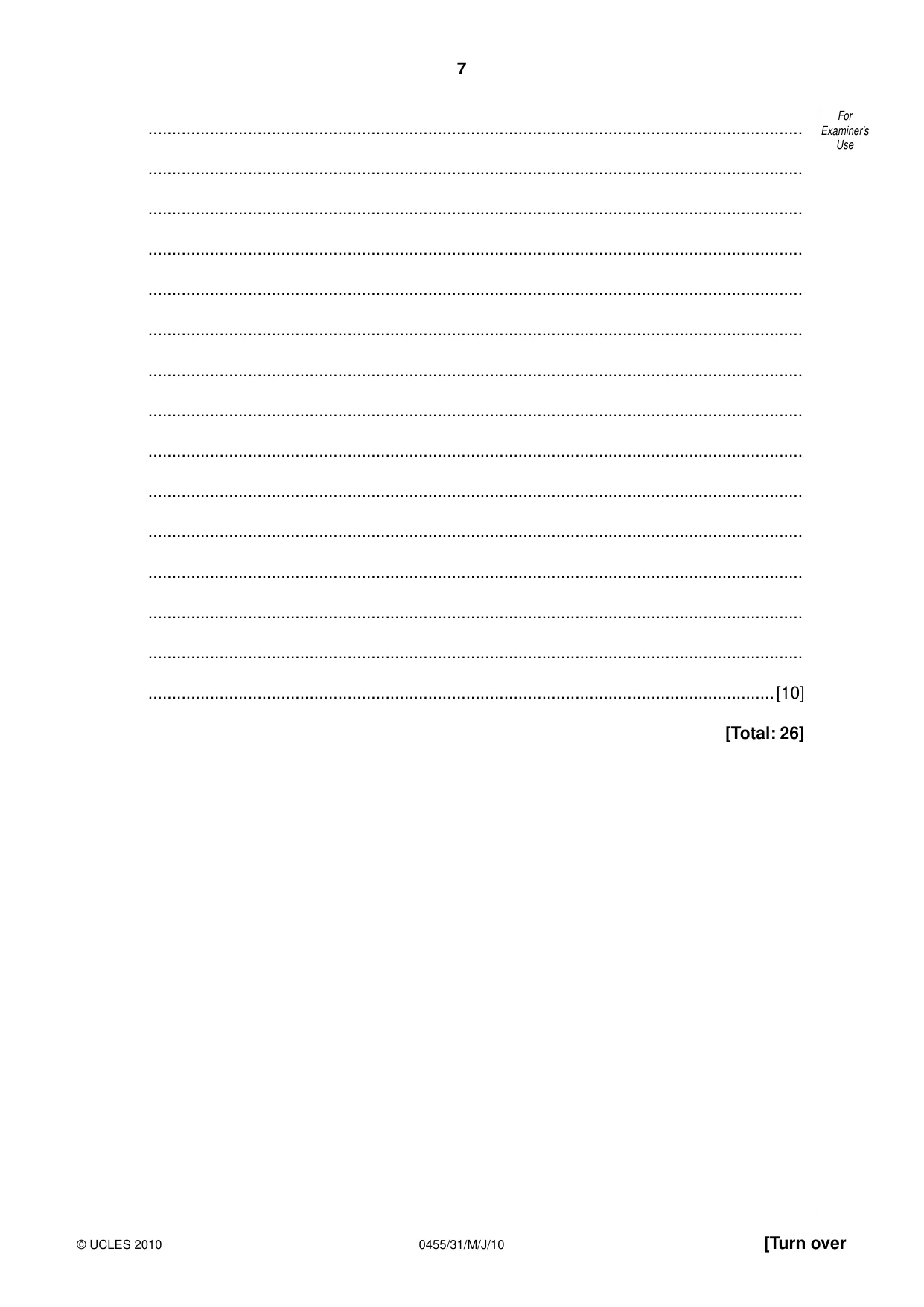 Cambridge IGCSE Economics 0455 2010 May/June Paper 3 · Variant 1 question paper, page 7 of 12