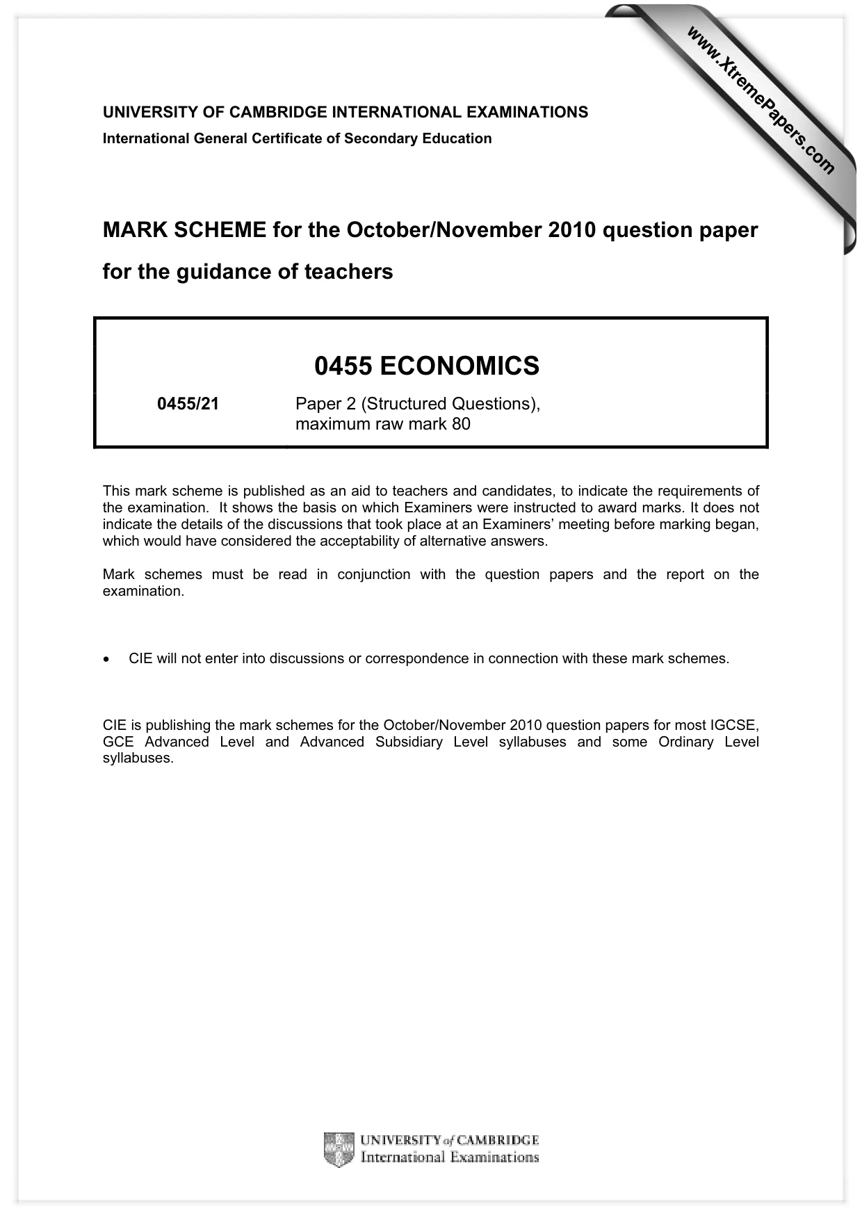 Mark scheme, page 1 of 8