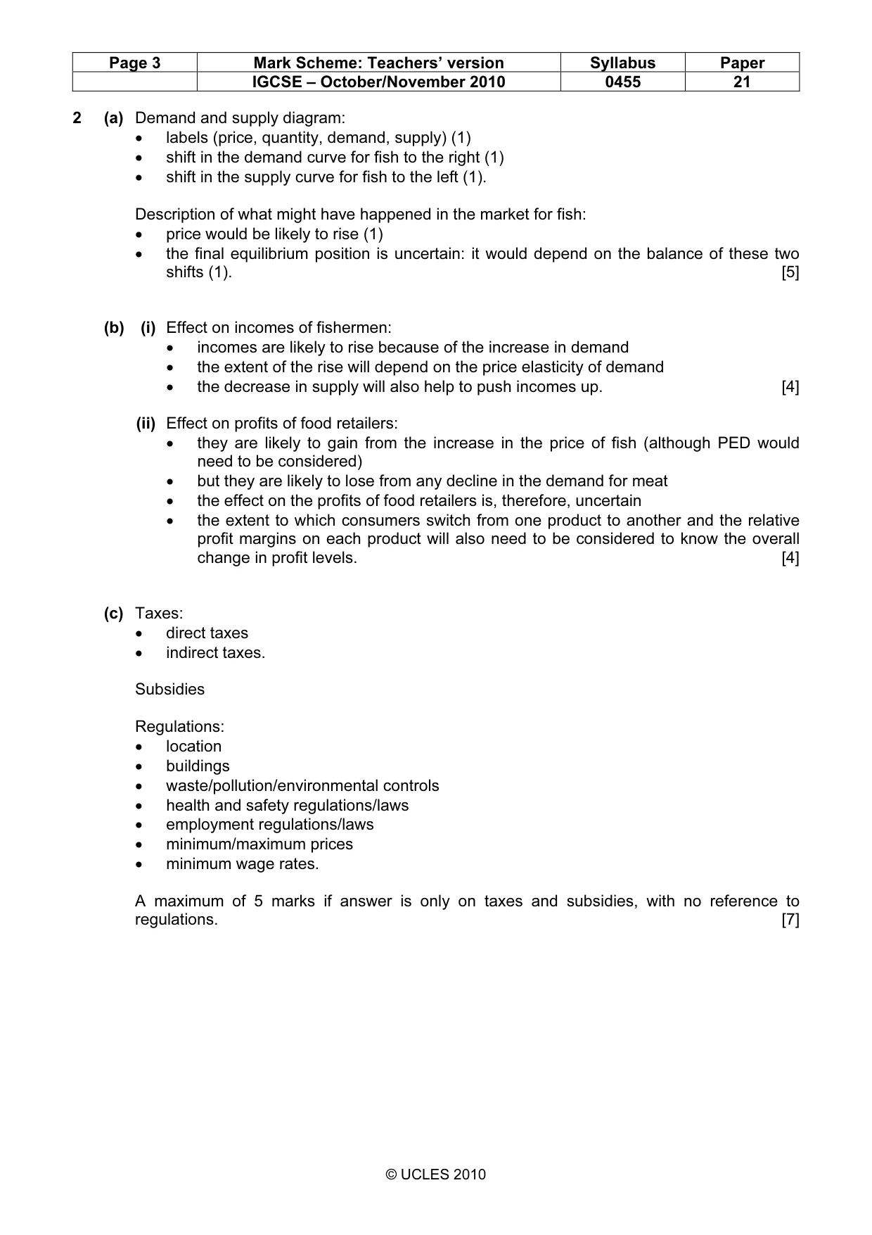Mark scheme, page 3 of 8