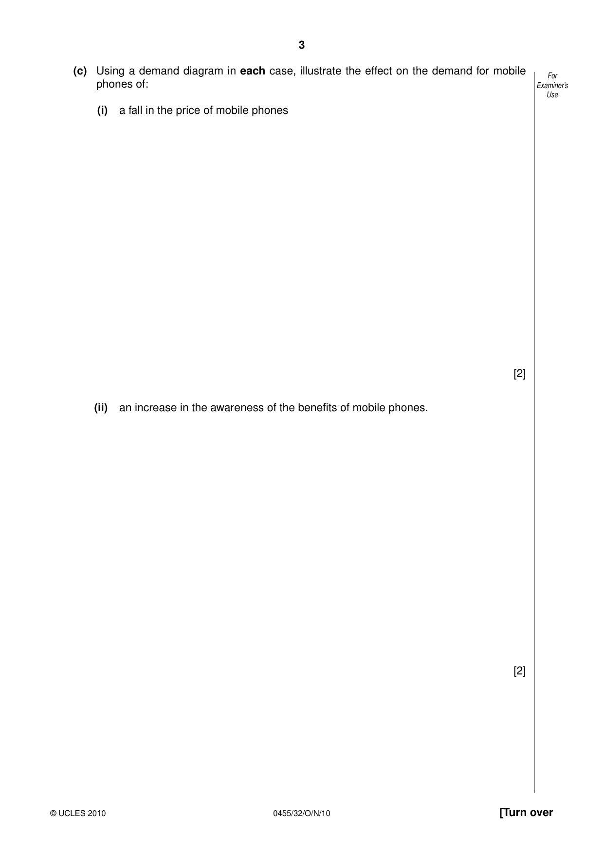 Cambridge IGCSE Economics 0455 2010 Oct/Nov Paper 3 · Variant 2 question paper, page 3 of 12