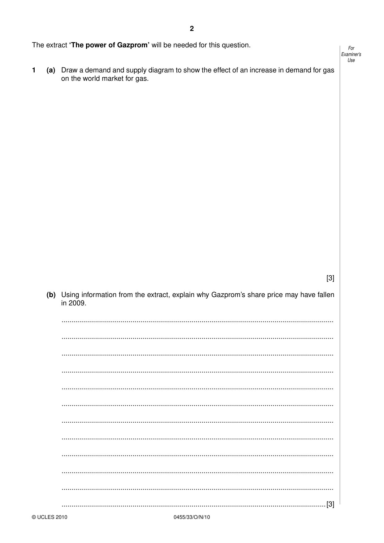Cambridge IGCSE Economics 0455 2010 Oct/Nov Paper 3 · Variant 3 question paper, page 2 of 12