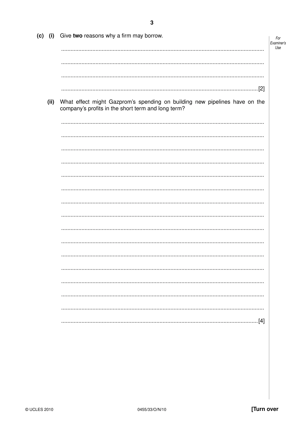 Cambridge IGCSE Economics 0455 2010 Oct/Nov Paper 3 · Variant 3 question paper, page 3 of 12