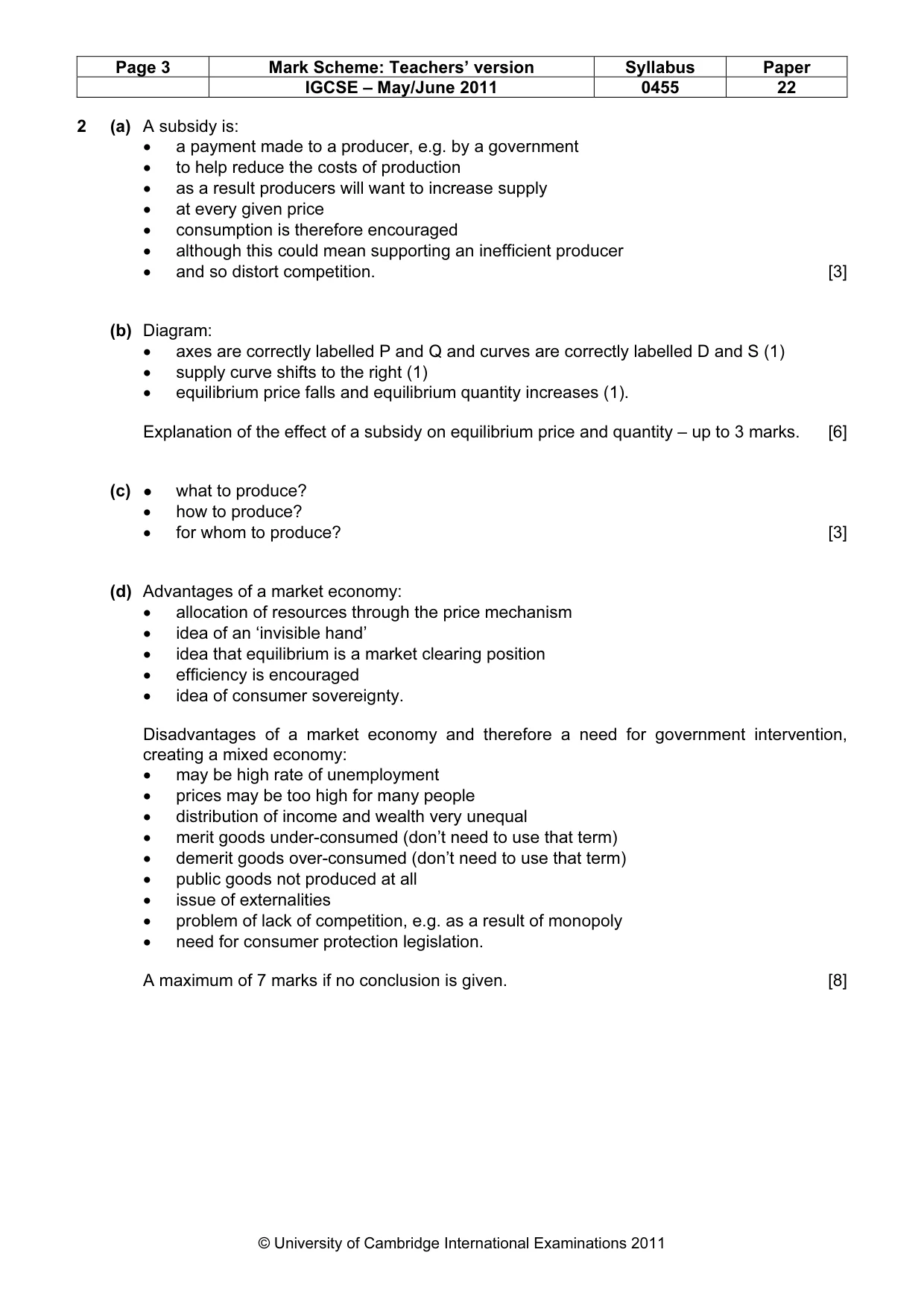 Mark scheme, page 3 of 8