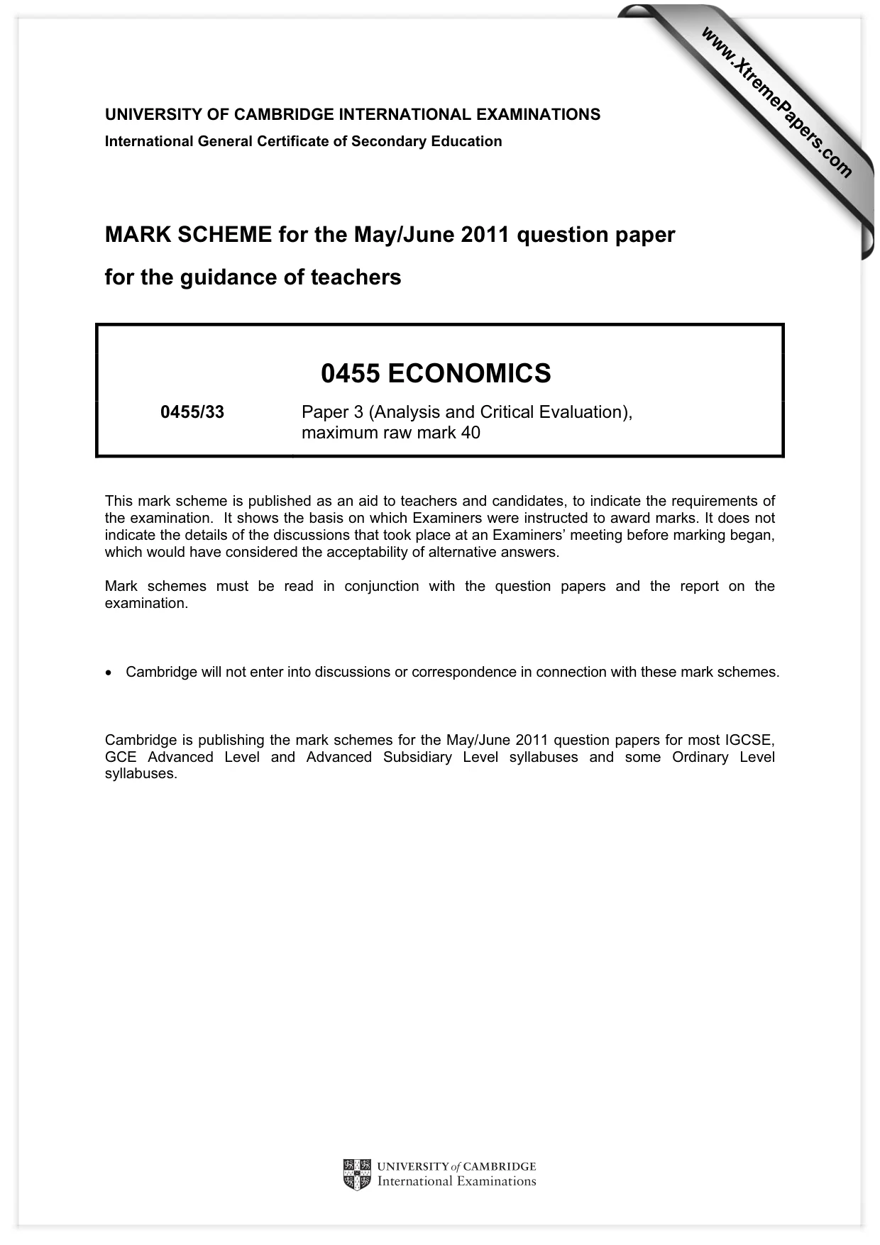Mark scheme, page 1 of 5