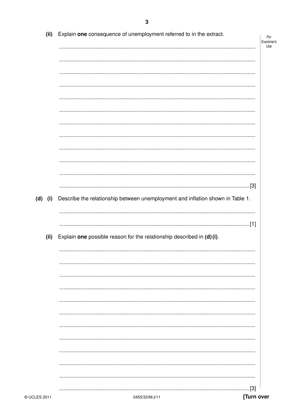 Cambridge IGCSE Economics 0455 2011 May/June Paper 3 · Variant 3 question paper, page 3 of 8