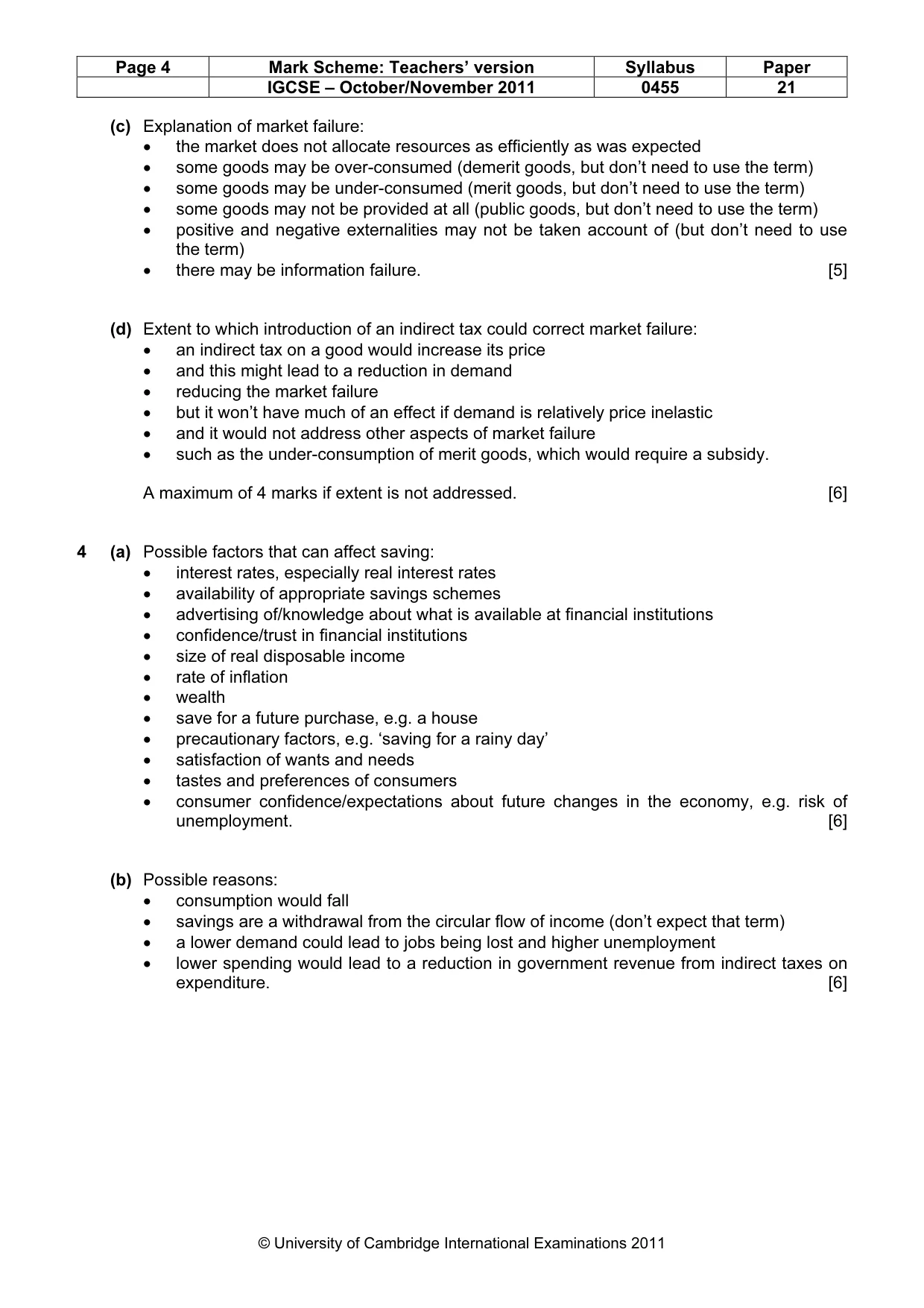Mark scheme, page 4 of 7