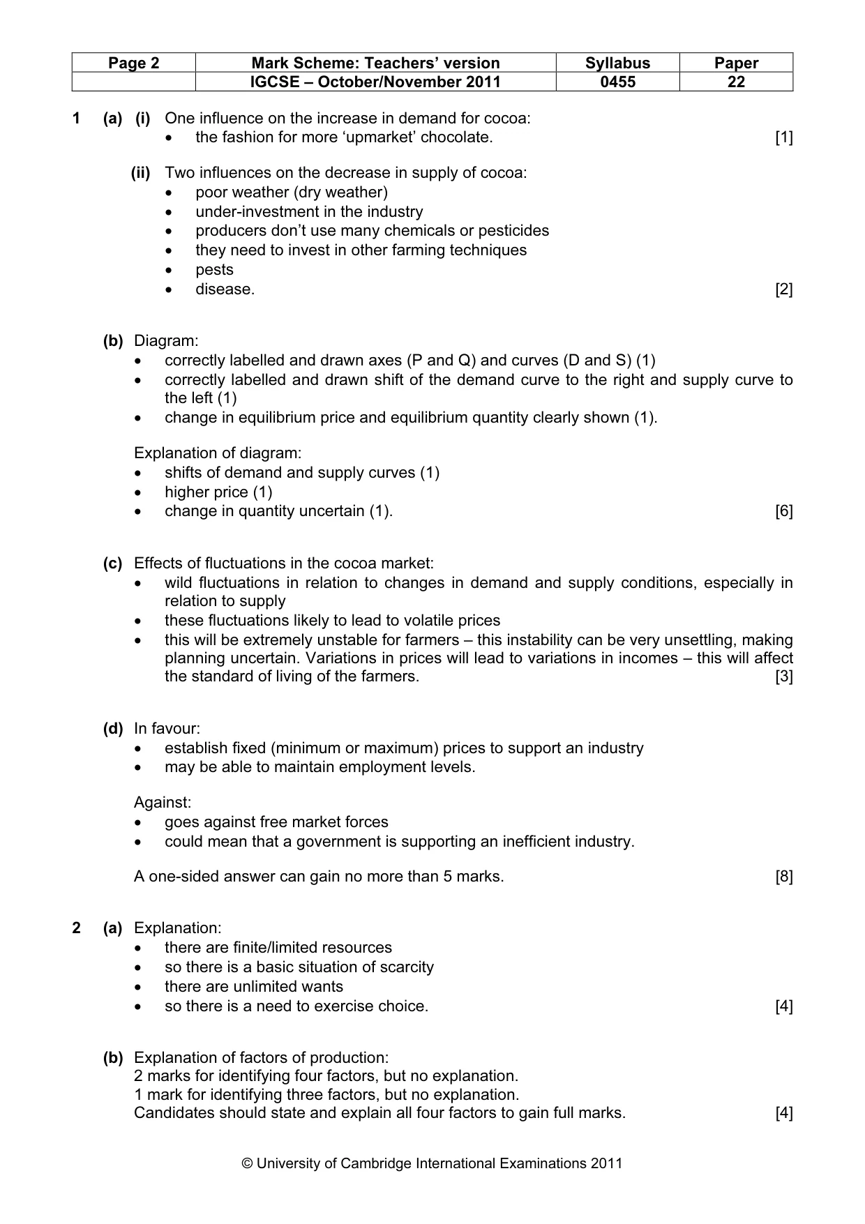 Mark scheme, page 2 of 8