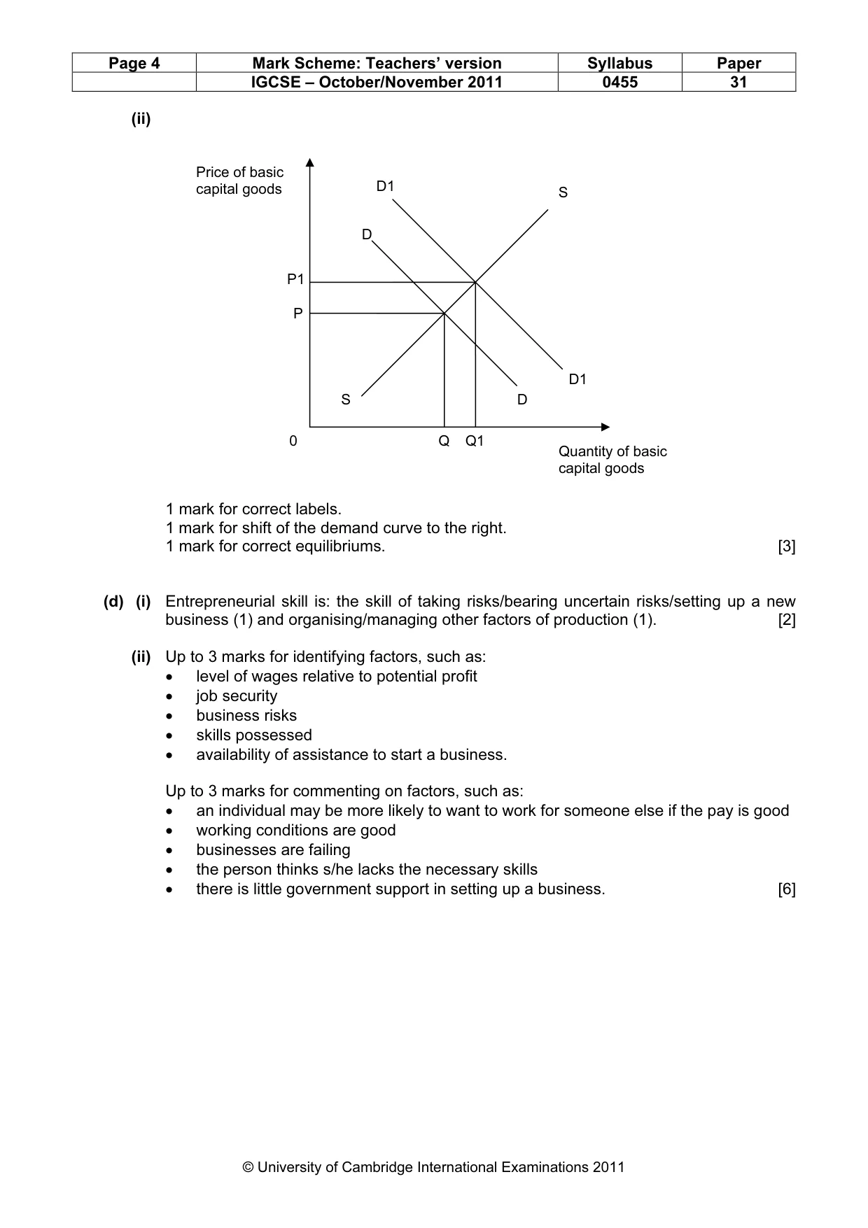 Mark scheme, page 4 of 4