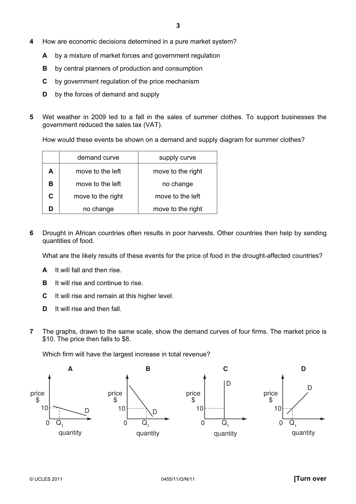 Cambridge IGCSE Economics 0455 2011 Oct/Nov Paper 1 · Variant 1 question paper, page 3 of 12