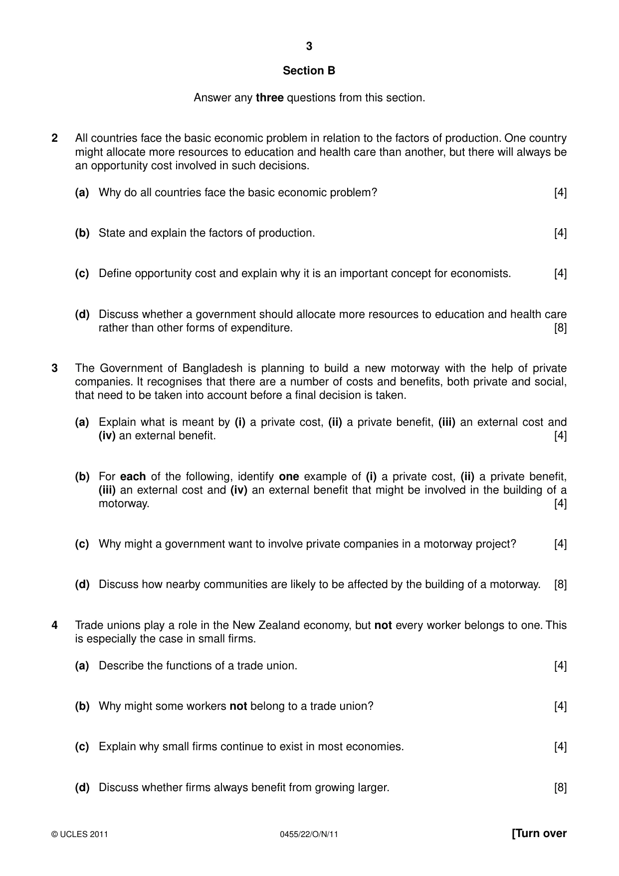 Cambridge IGCSE Economics 0455 2011 Oct/Nov Paper 2 · Variant 2 question paper, page 3 of 4