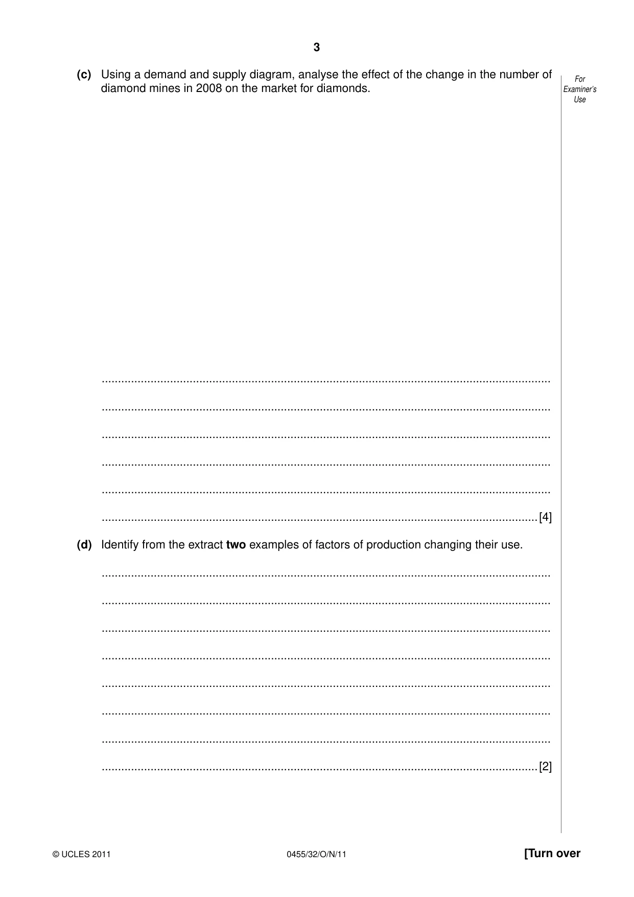 Cambridge IGCSE Economics 0455 2011 Oct/Nov Paper 3 · Variant 2 question paper, page 3 of 8