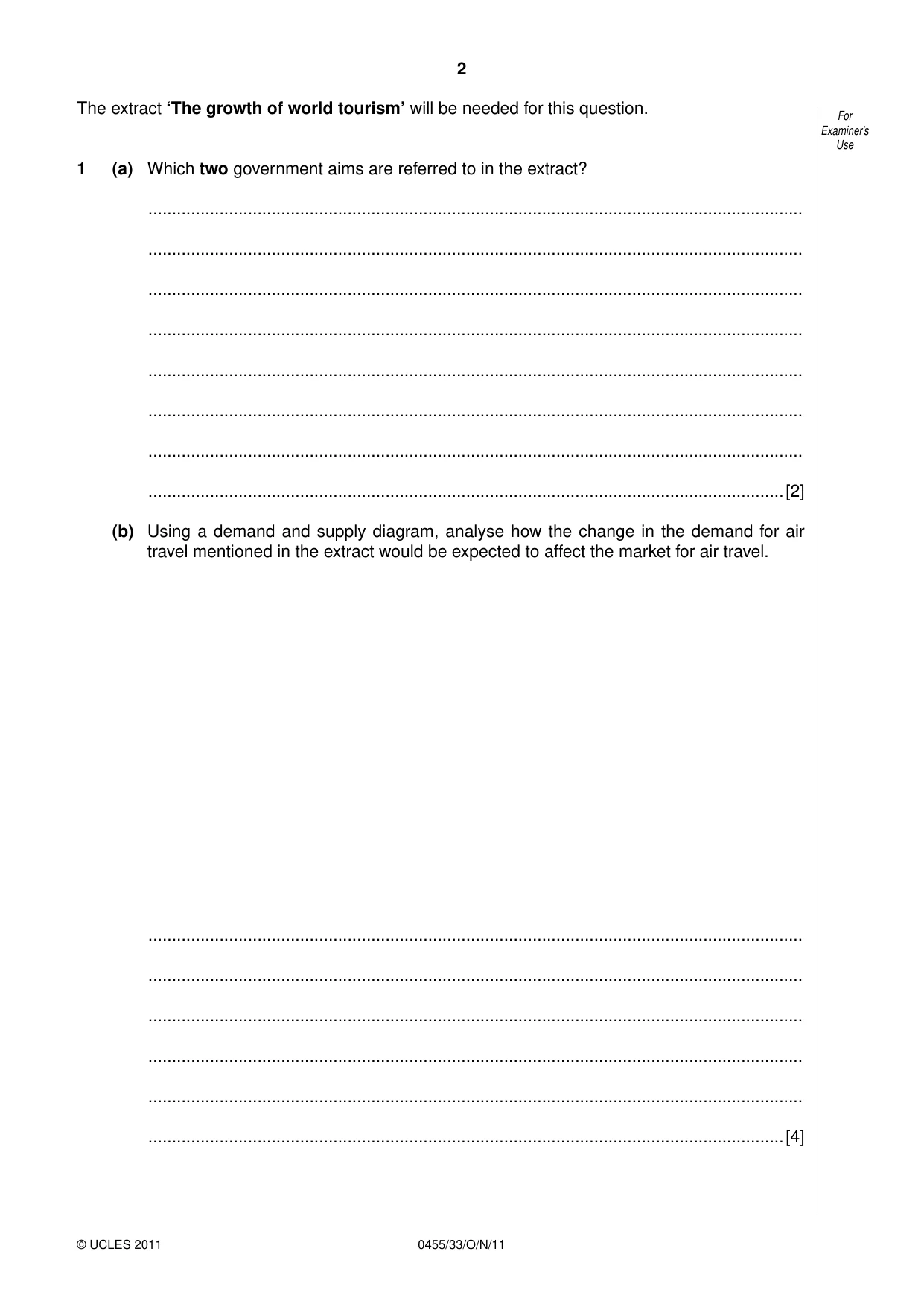Cambridge IGCSE Economics 0455 2011 Oct/Nov Paper 3 · Variant 3 question paper, page 2 of 8