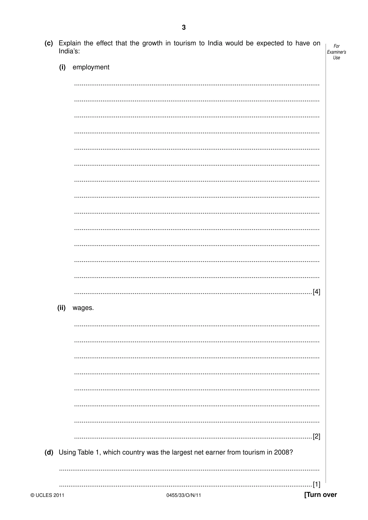 Cambridge IGCSE Economics 0455 2011 Oct/Nov Paper 3 · Variant 3 question paper, page 3 of 8
