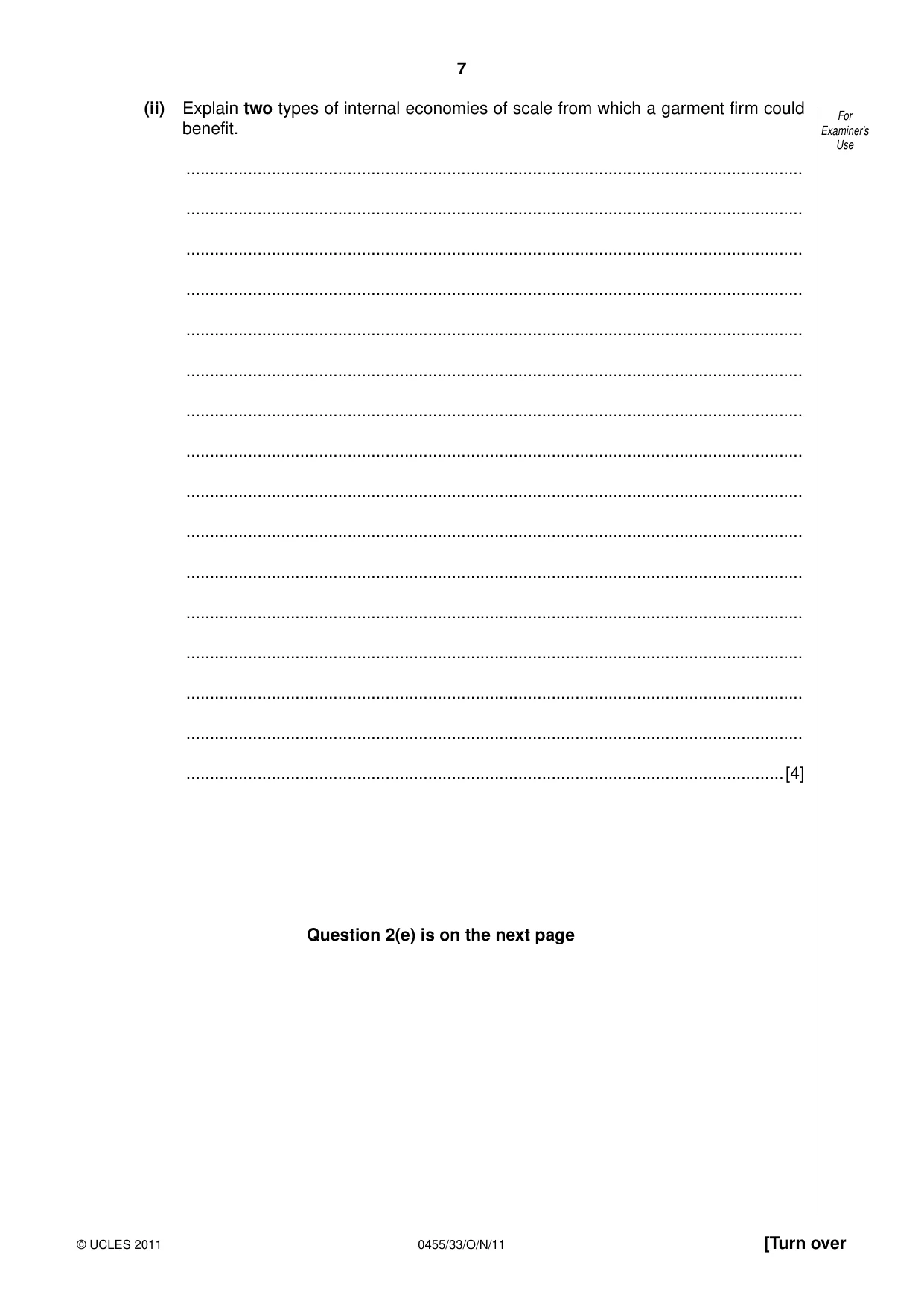 Cambridge IGCSE Economics 0455 2011 Oct/Nov Paper 3 · Variant 3 question paper, page 7 of 8