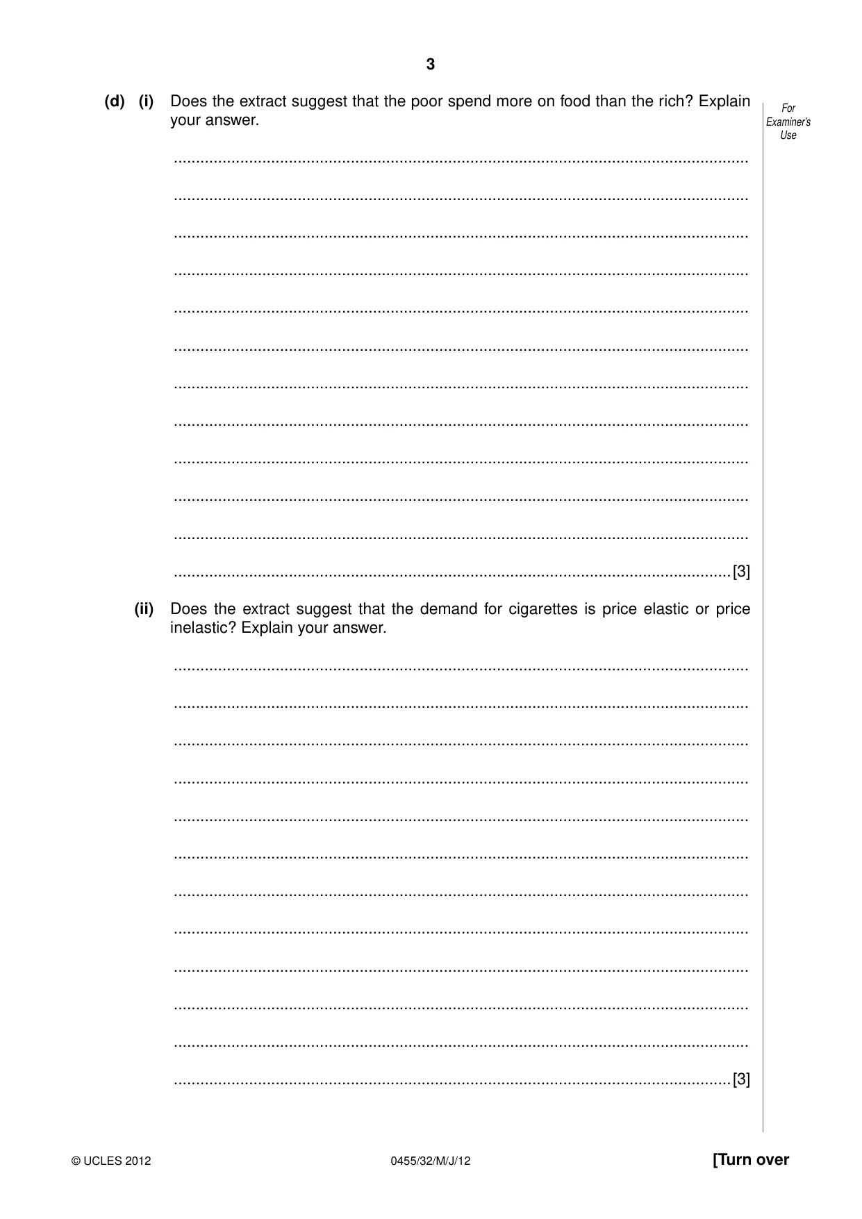 Cambridge IGCSE Economics 0455 2012 May/June Paper 3 · Variant 2 question paper, page 3 of 8