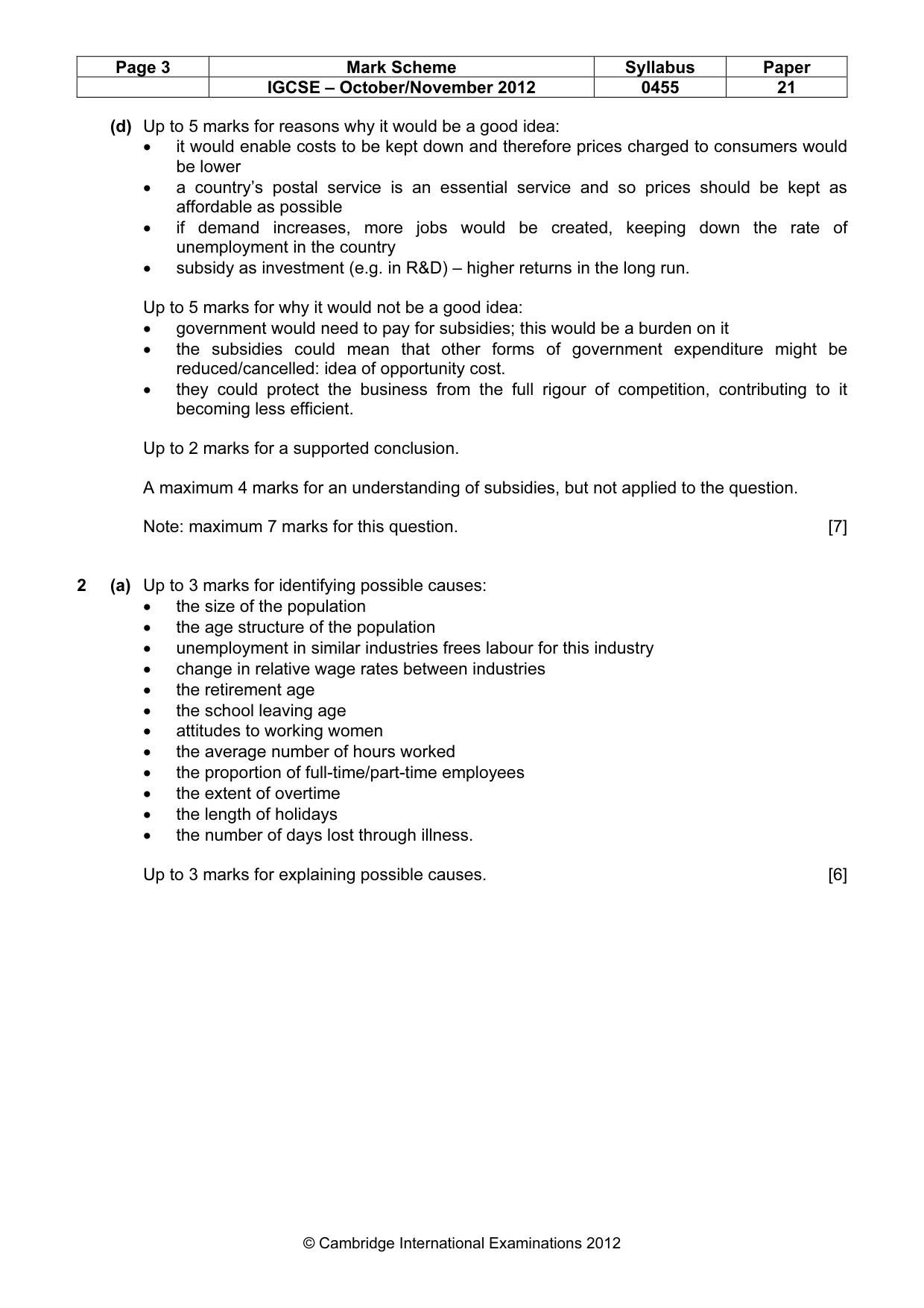 Mark scheme, page 3 of 10