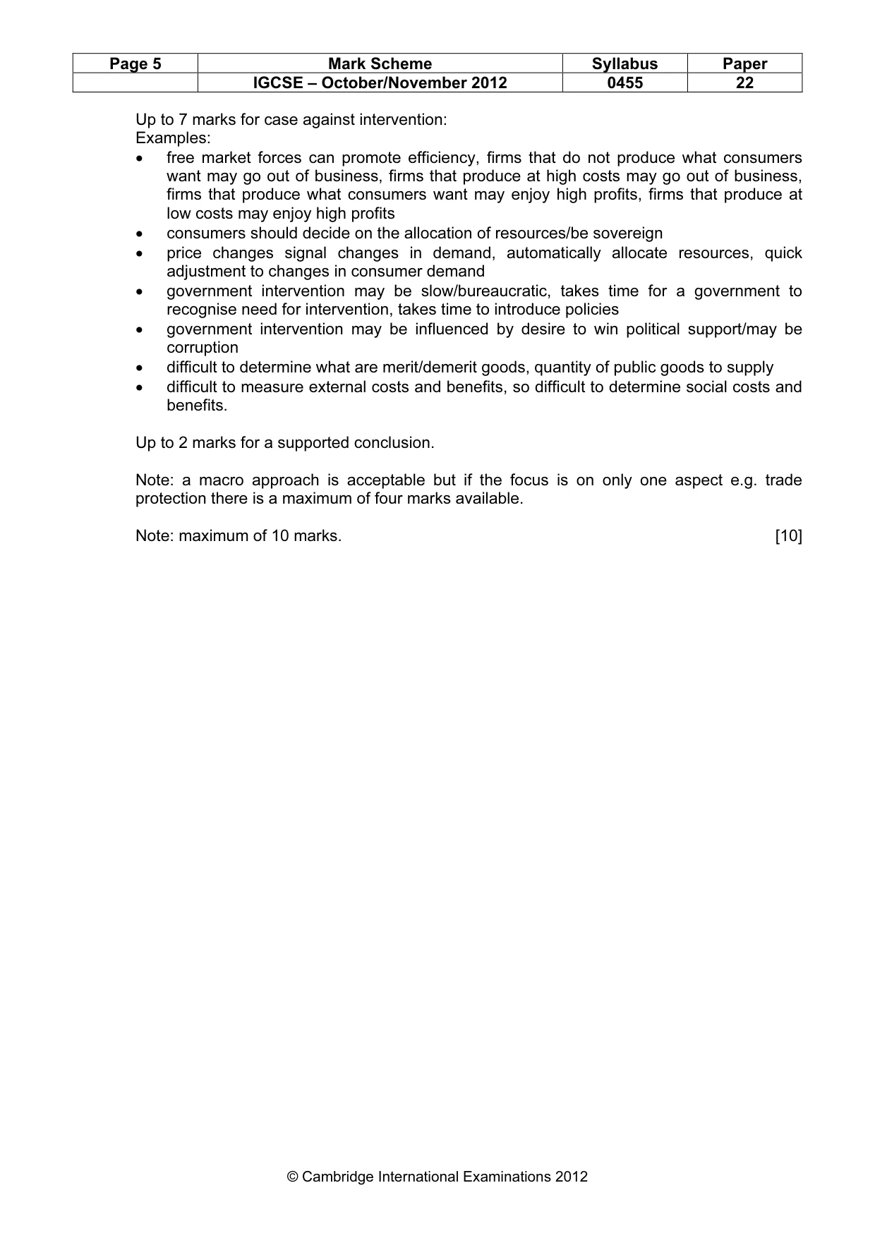 Mark scheme, page 5 of 13
