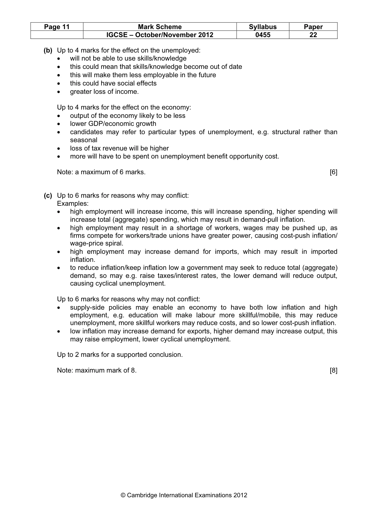 Mark scheme, page 11 of 13