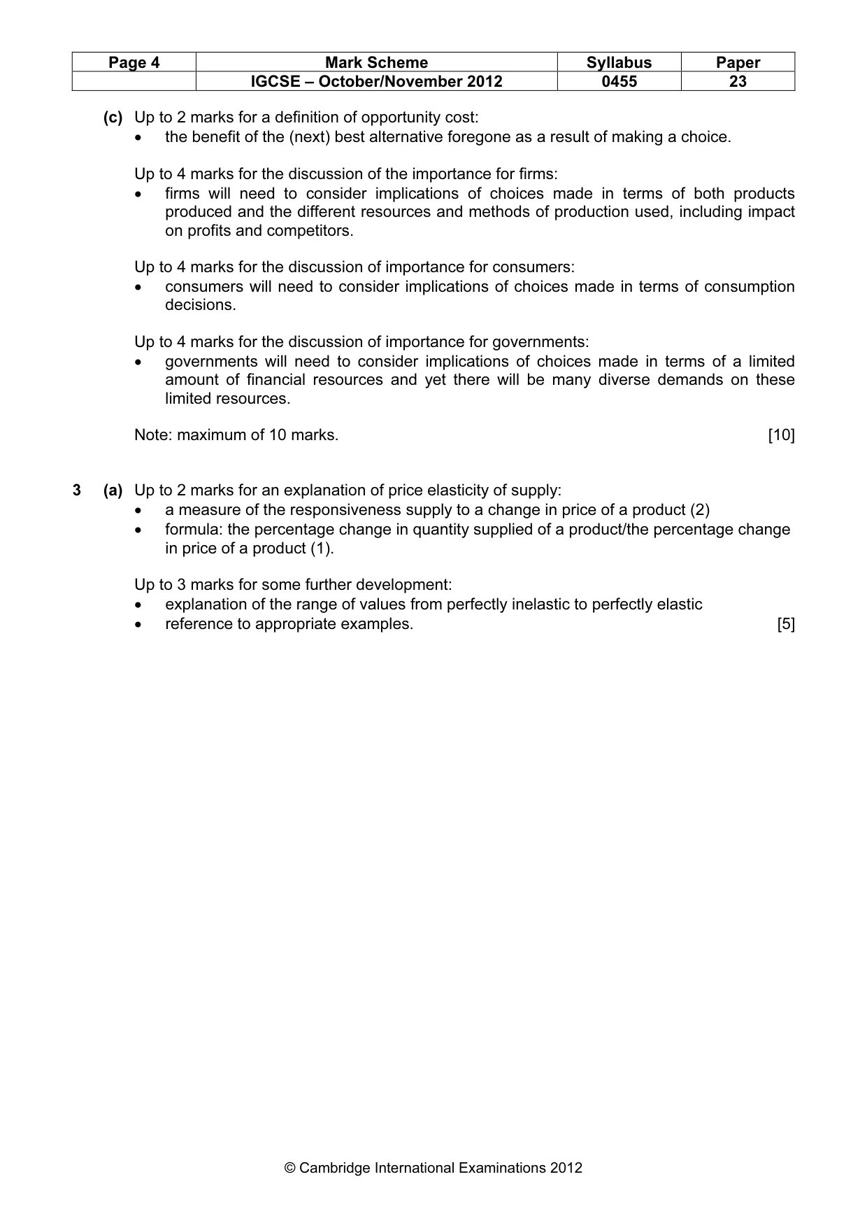 Mark scheme, page 4 of 10