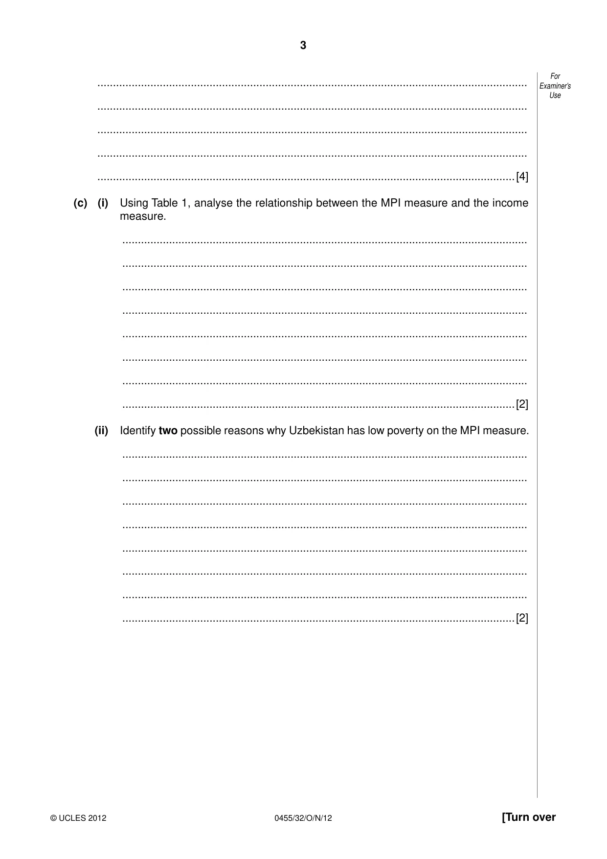 Cambridge IGCSE Economics 0455 2012 Oct/Nov Paper 3 · Variant 2 question paper, page 3 of 8