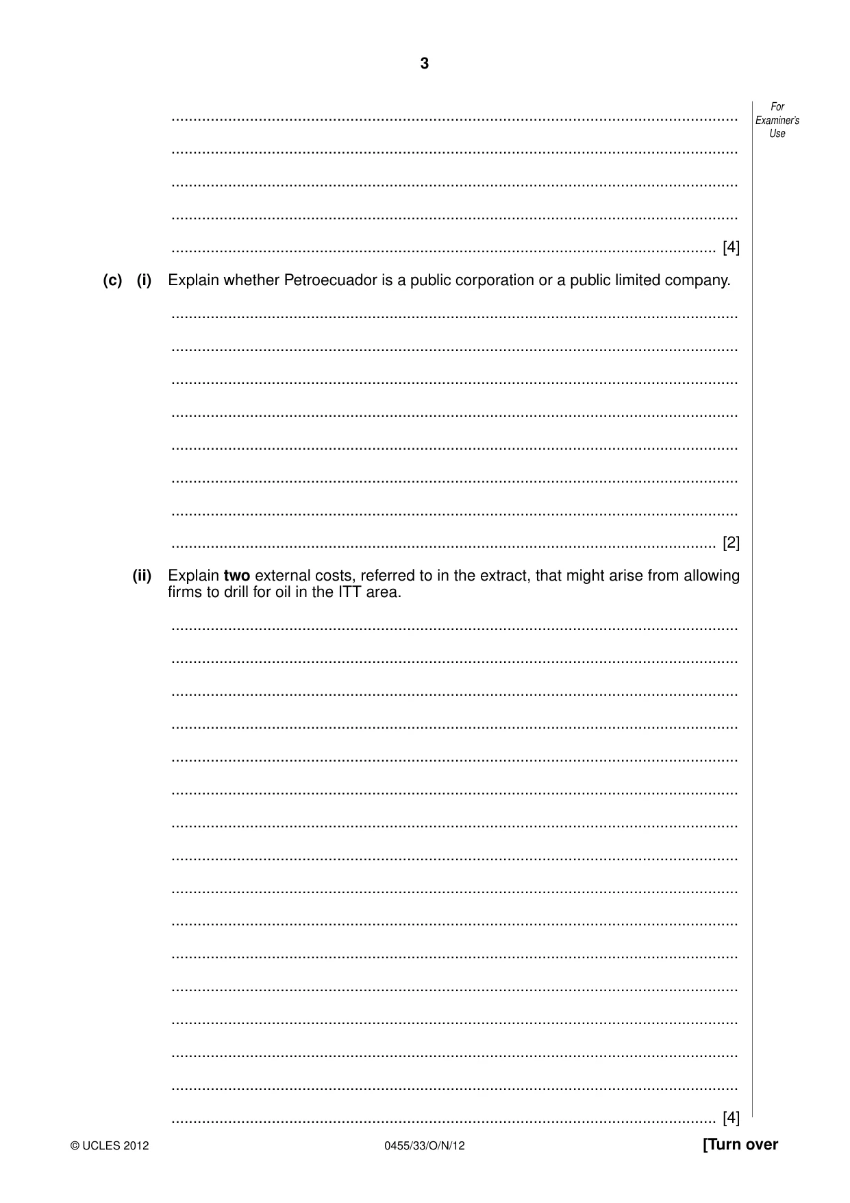 Cambridge IGCSE Economics 0455 2012 Oct/Nov Paper 3 · Variant 3 question paper, page 3 of 8