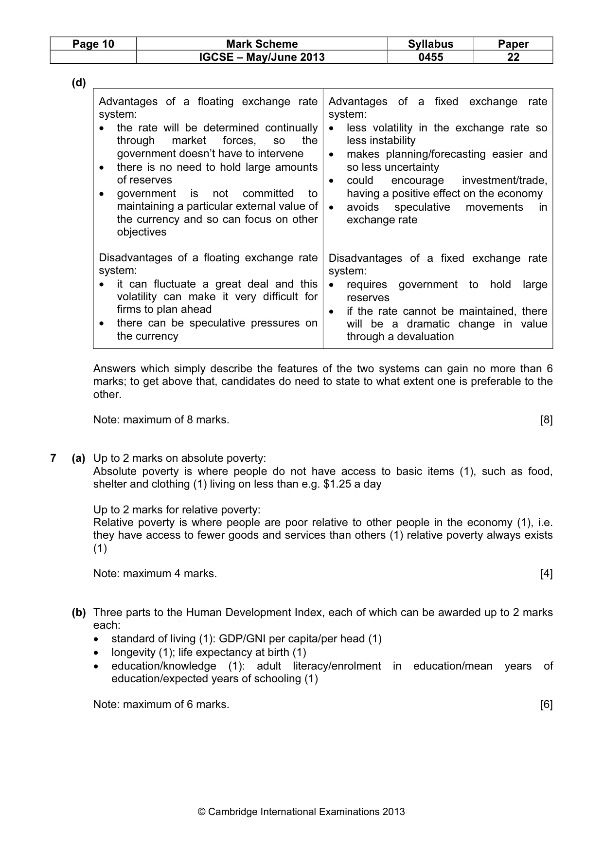 Mark scheme, page 10 of 11