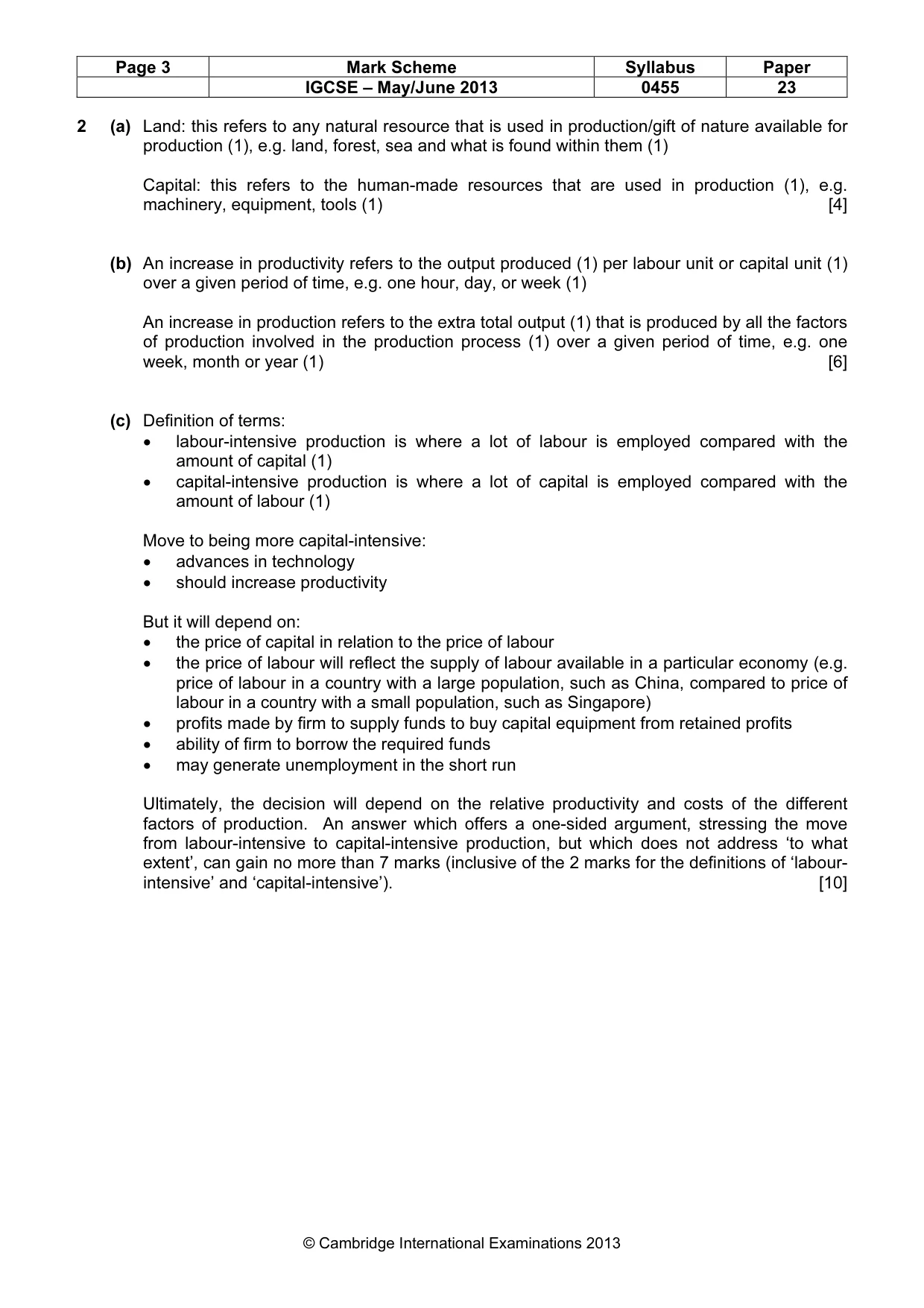 Mark scheme, page 3 of 8